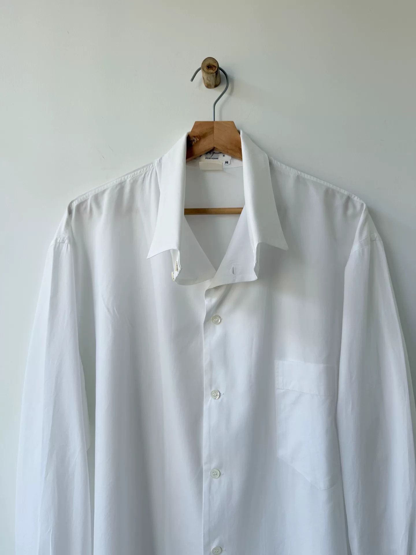 Yohji Yamamoto Yohji Yamamoto Pour Homme White Shirt Size US M / EU 48-50 / 2 - 5 Thumbnail