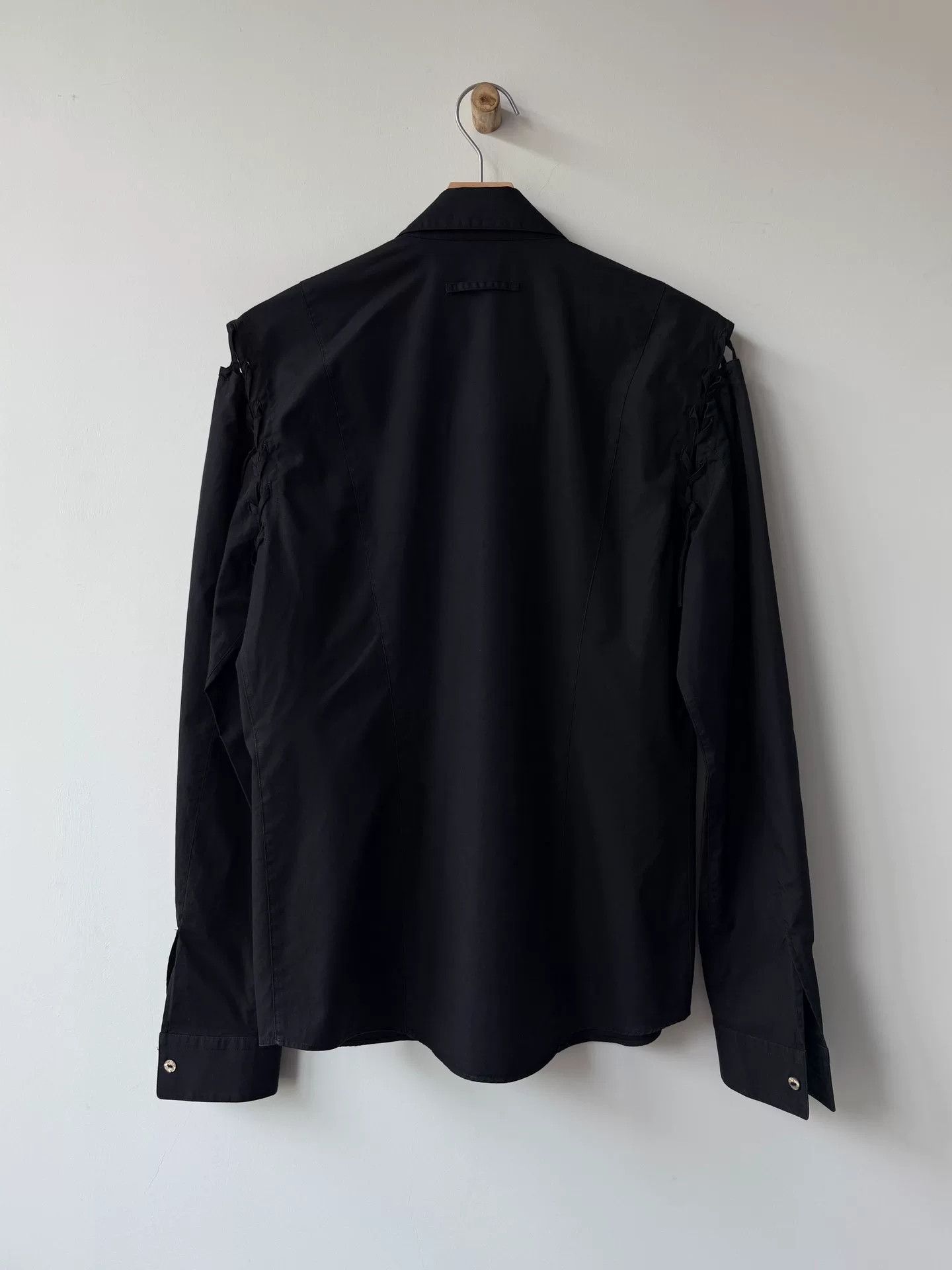 Jean Paul Gaultier Jean Paul Gaultier Black Tie Detail Shirt Size US L / EU 52-54 / 3 - 4 Thumbnail