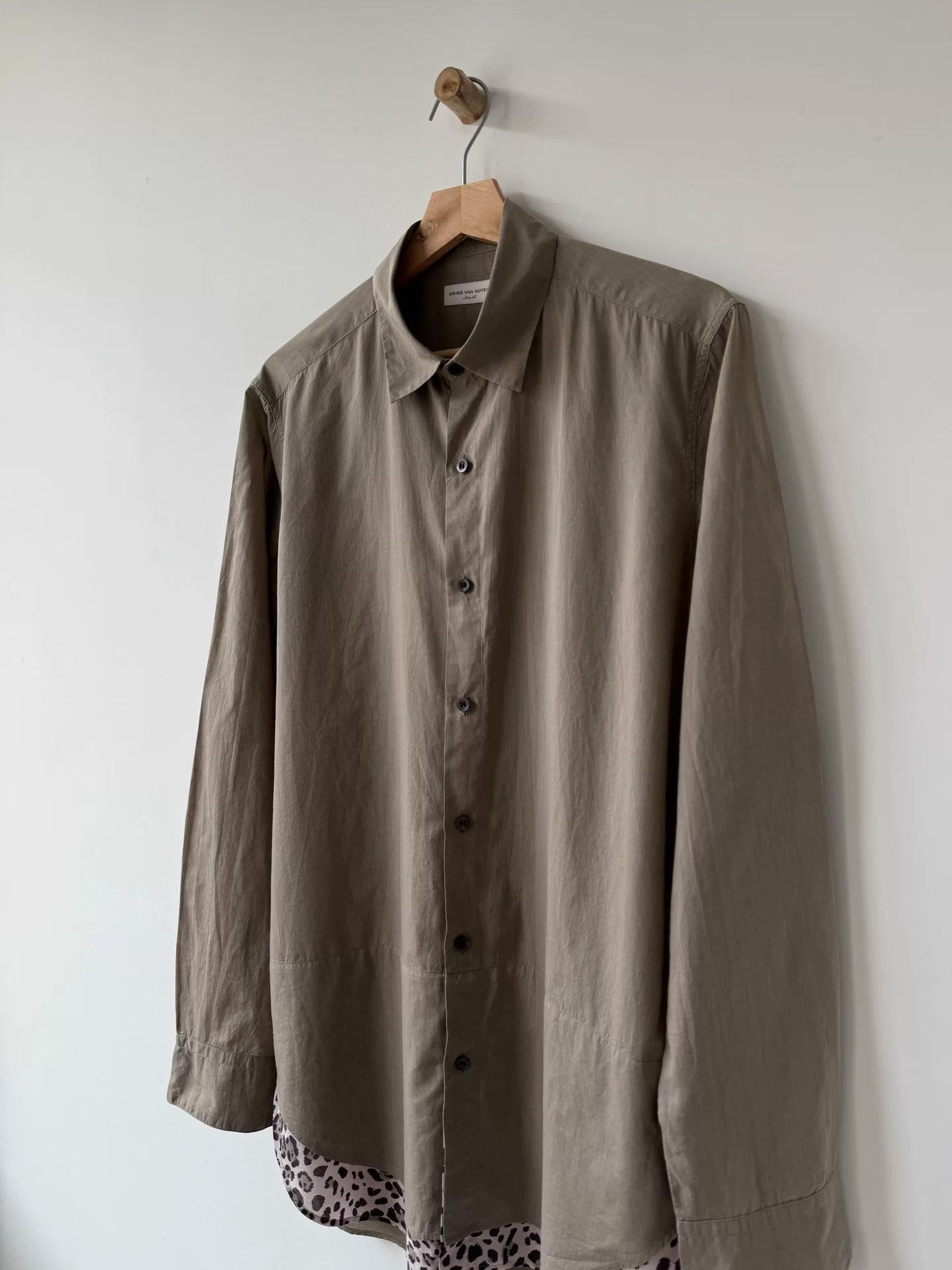 Dries Van Noten drapes van noten moss green button-up shirt Size US L / EU 52-54 / 3 - 2 Thumbnail
