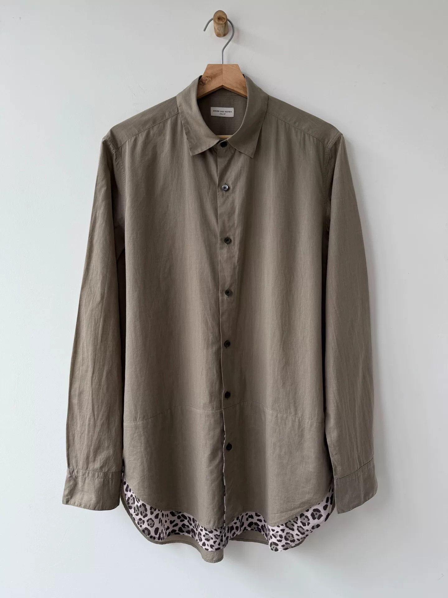 Dries Van Noten drapes van noten moss green button-up shirt Size US L / EU 52-54 / 3 - 5 Thumbnail