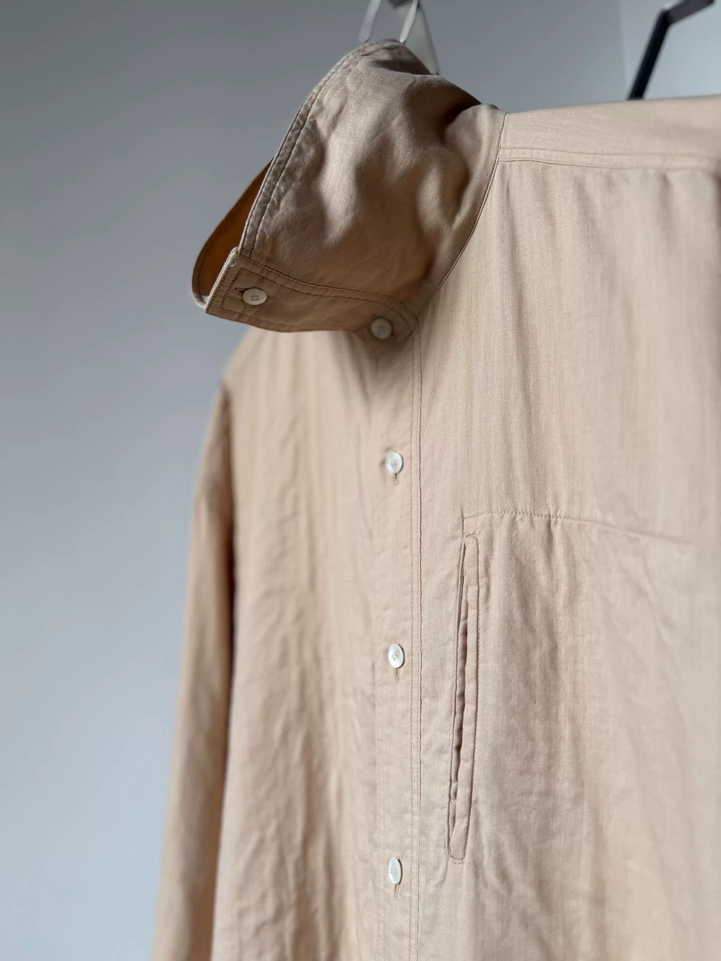 Issey Miyake issey miyake beige oversized collar shirt Size US M / EU 48-50 / 2 - 2 Thumbnail
