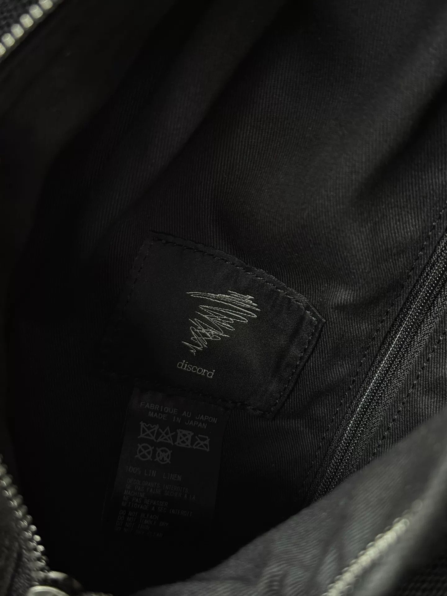 Yohji Yamamoto Yohji Yamamoto Black Linen Shoulder Bag Size ONE SIZE - 8 Thumbnail