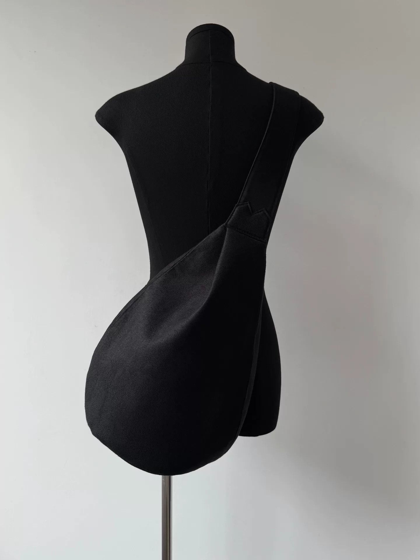 Yohji Yamamoto Yohji Yamamoto Black Linen Shoulder Bag Size ONE SIZE - 4 Thumbnail