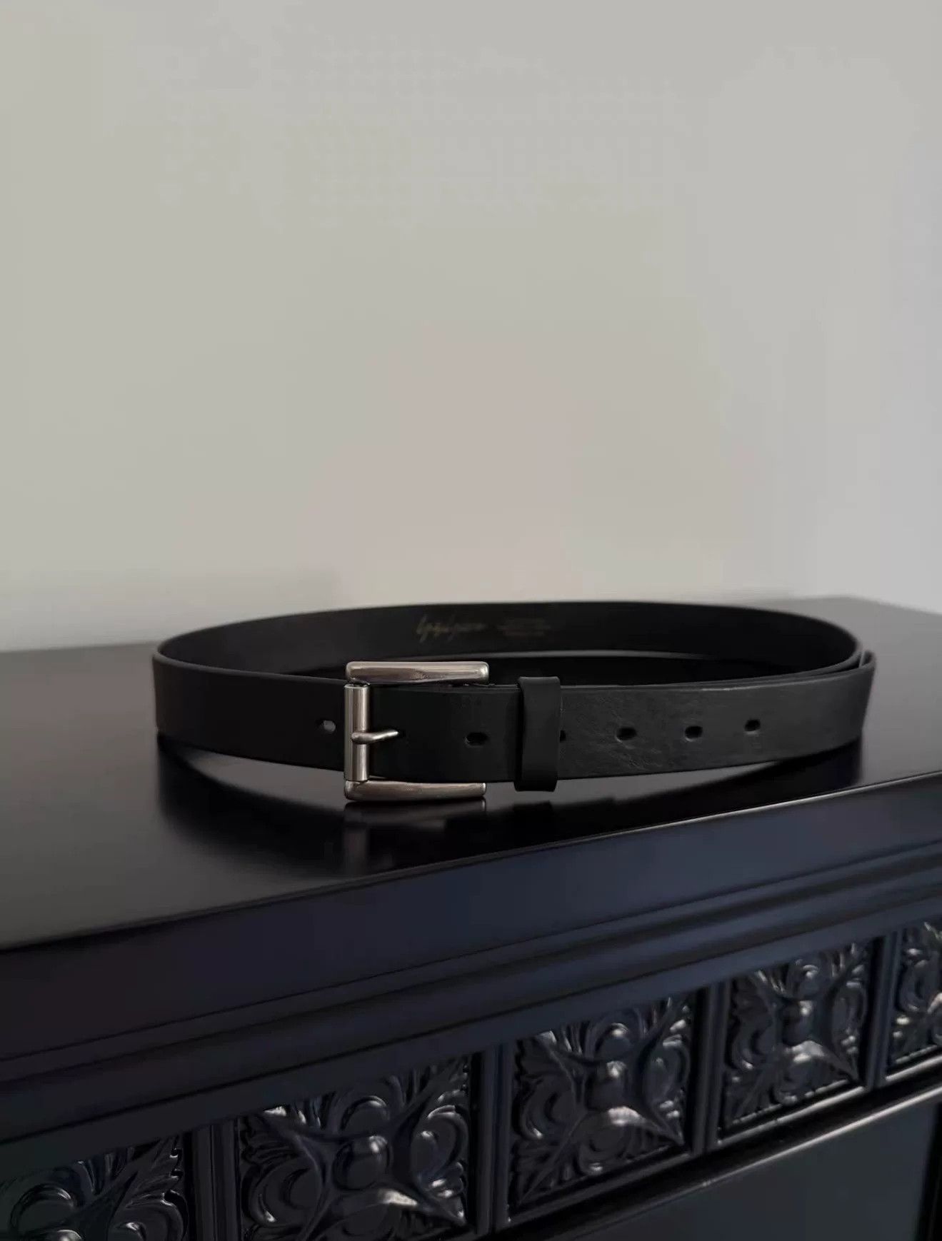 Yohji Yamamoto Yohji Yamamoto Pour Homme Black Leather Belt Size ONE SIZE - 6 Thumbnail