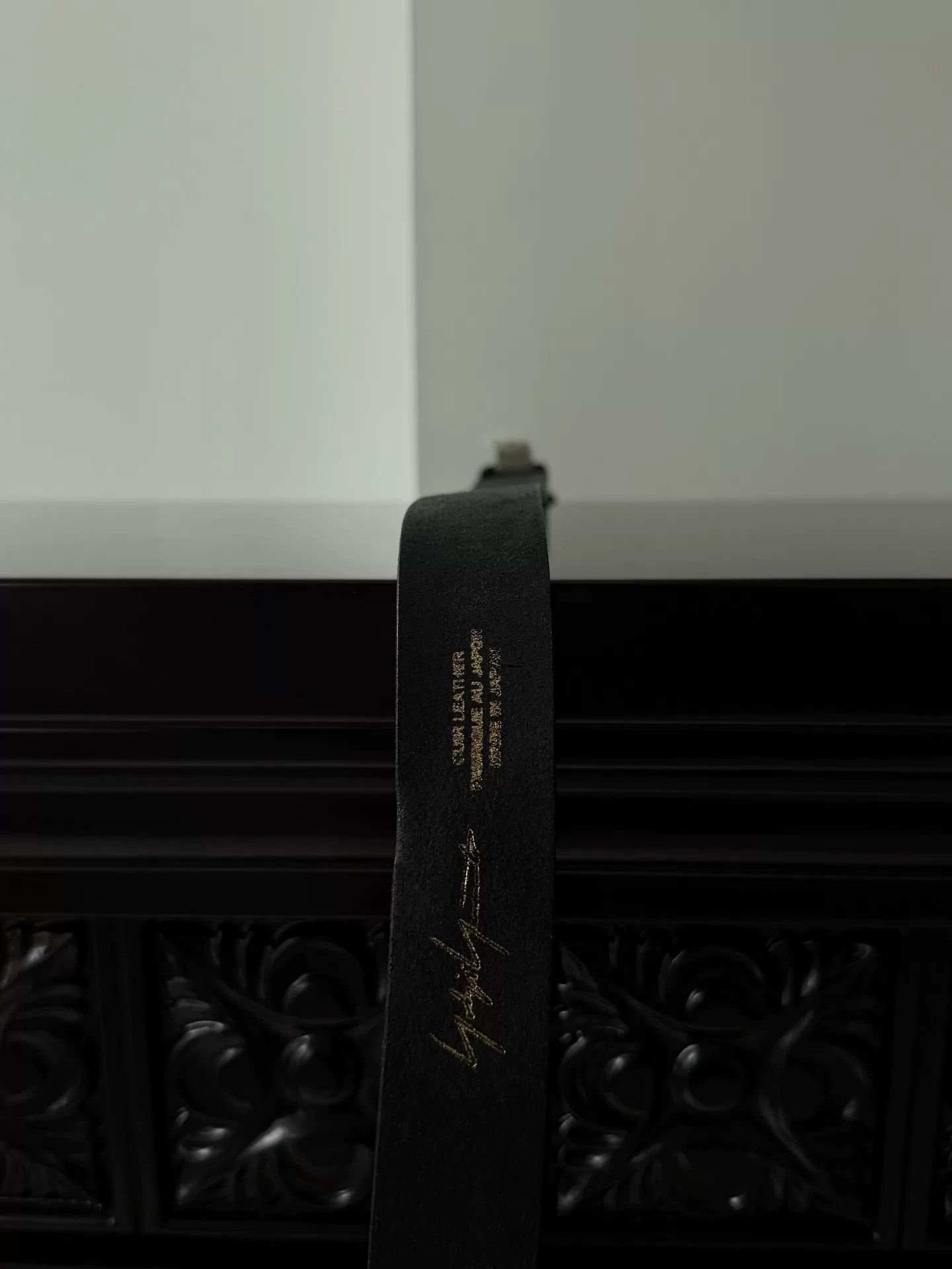 Yohji Yamamoto Yohji Yamamoto Pour Homme Black Leather Belt Size ONE SIZE - 8 Thumbnail