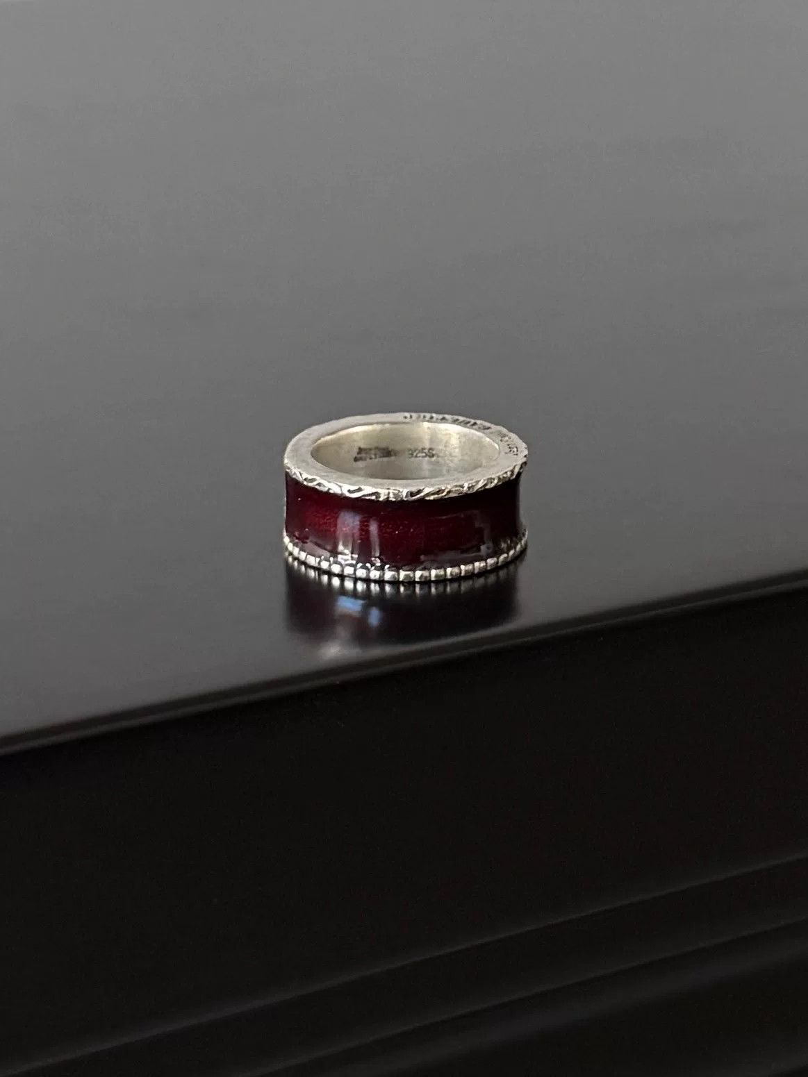 Jean Paul Gaultier Jean Paul Gaultier Red Silver Ring Size ONE SIZE - 3 Thumbnail