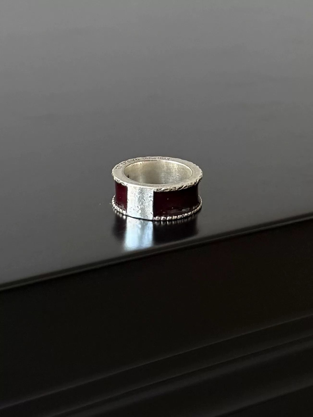 Jean Paul Gaultier Jean Paul Gaultier Red Silver Ring Size ONE SIZE - 2 Thumbnail