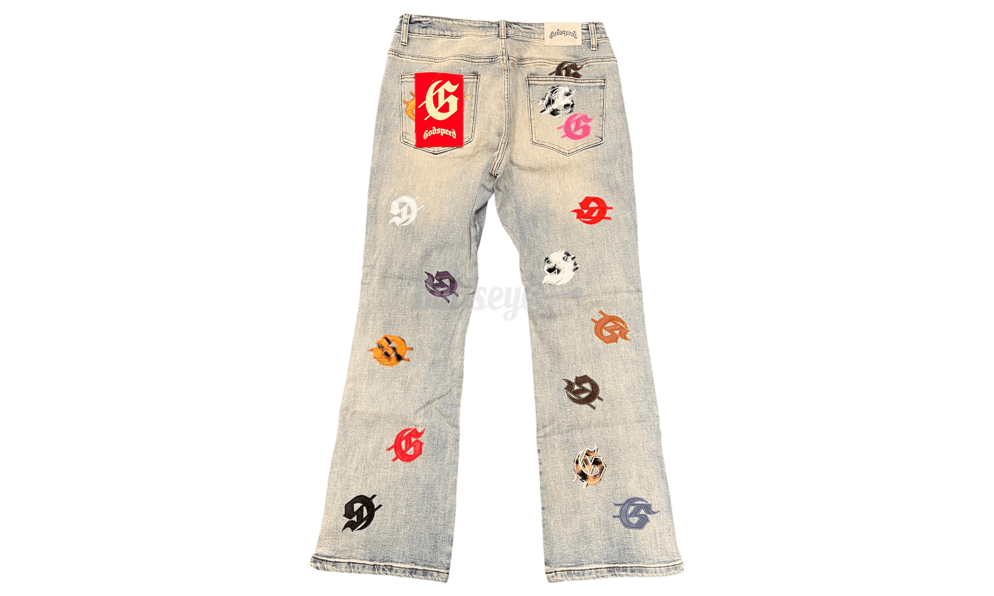 Godspeed Infinity Multi-Color Denim Blue Jeans Size US 30 / EU 46 - 2 Thumbnail