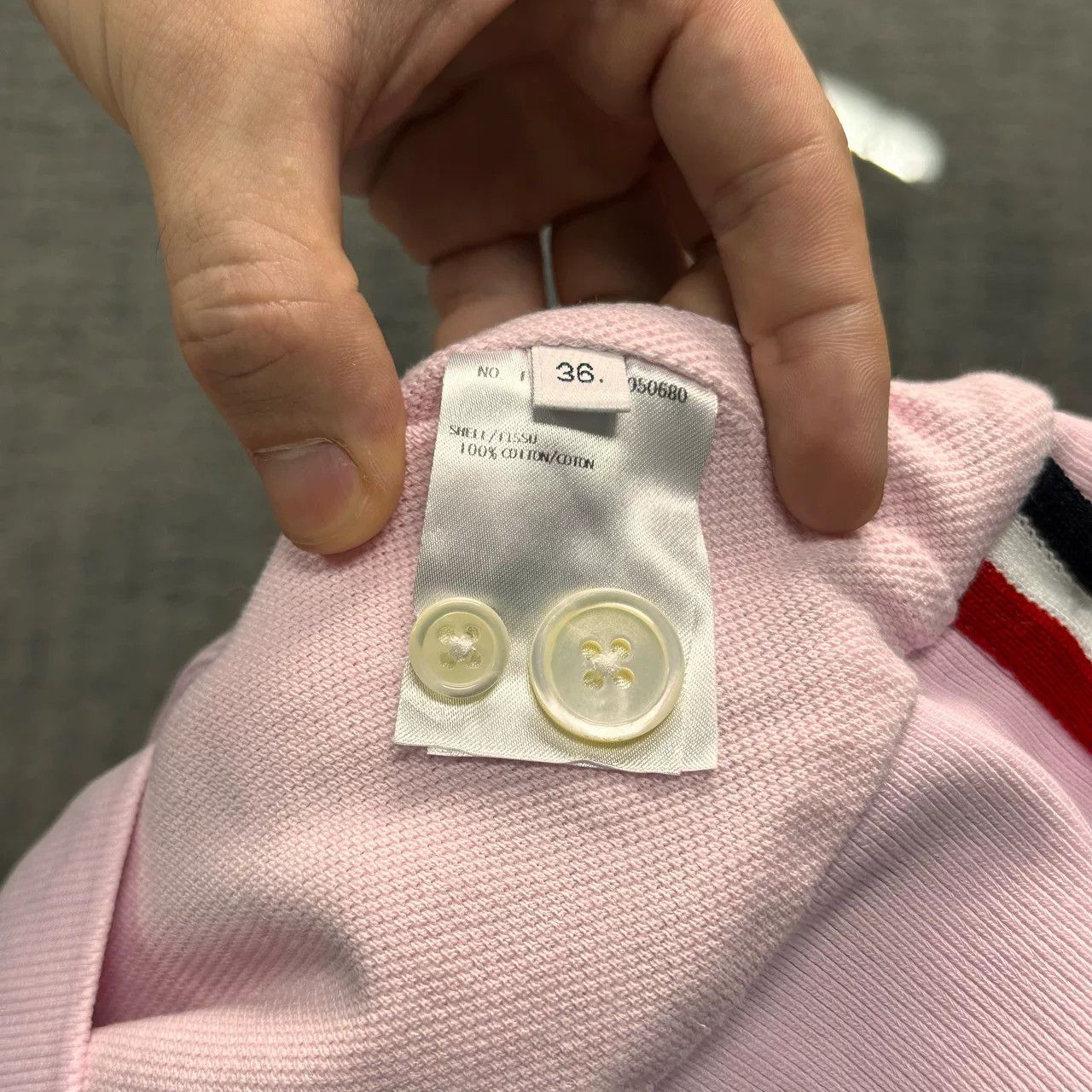 Thom Browne pink knit pocket cardigan with stripes Size S / US 4 / IT 40 - 4 Thumbnail