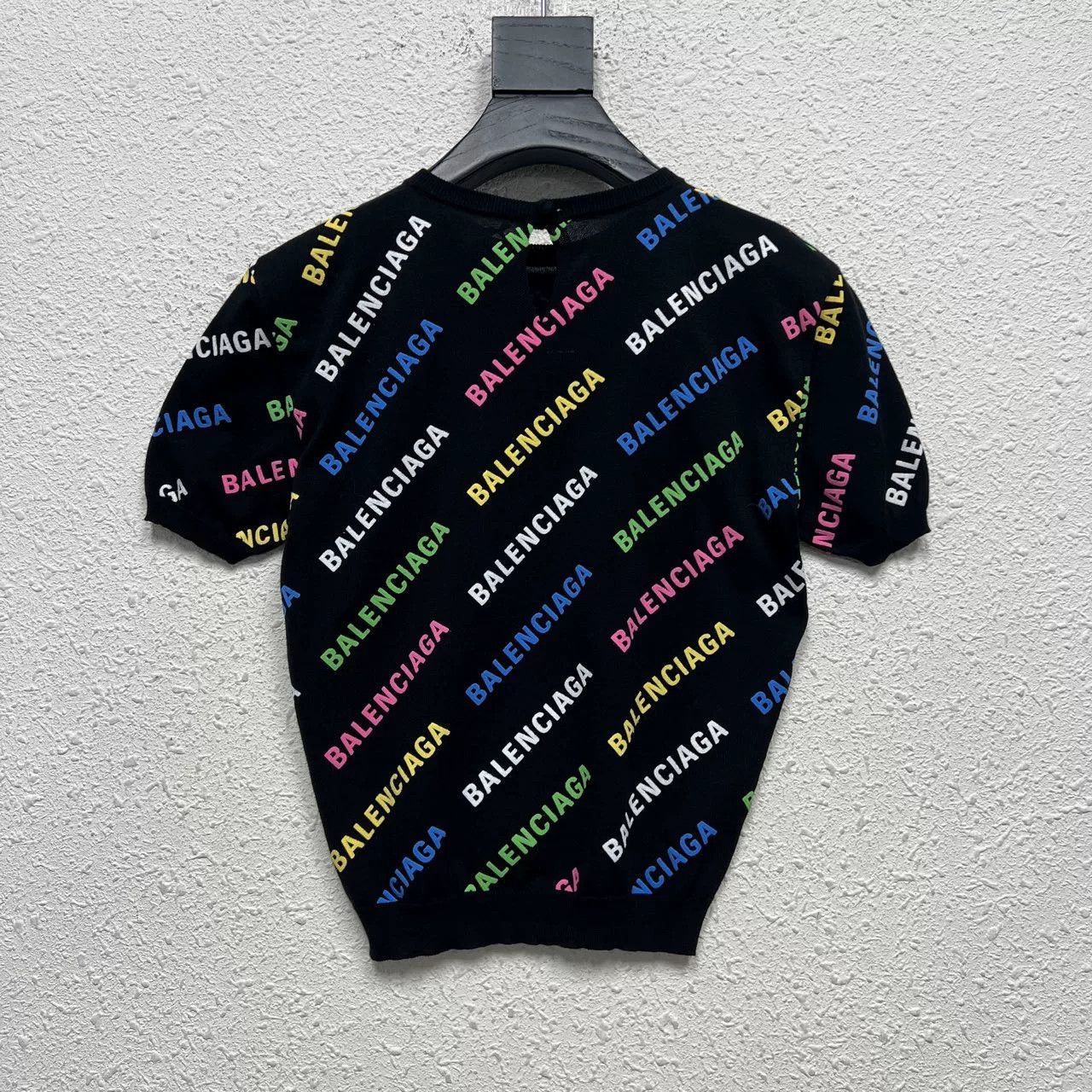 Balenciaga Balenciaga Colorful Logo Knit Short Sleeve Top Size S / US 4 / IT 40 - 2 Thumbnail