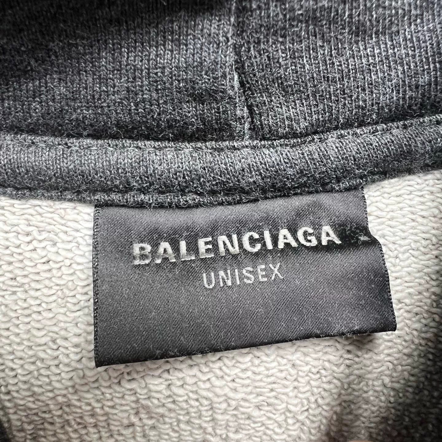 Balenciaga new balenciaga charcoal embroidered hoodie Size US M / EU 48-50 / 2 - 3 Thumbnail