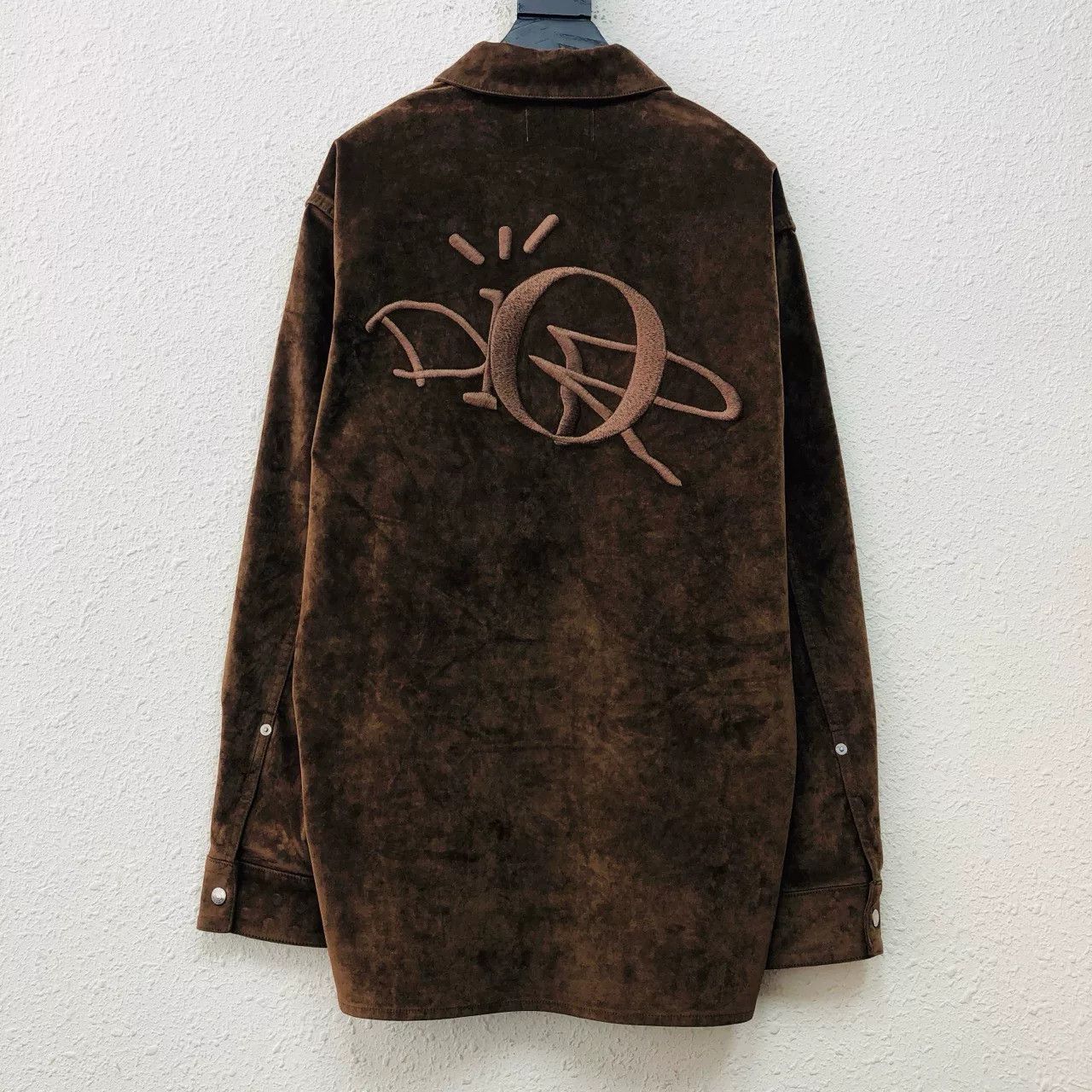 Dior brown suede embroidered shirt jacket Size US L / EU 52-54 / 3 - 2 Thumbnail
