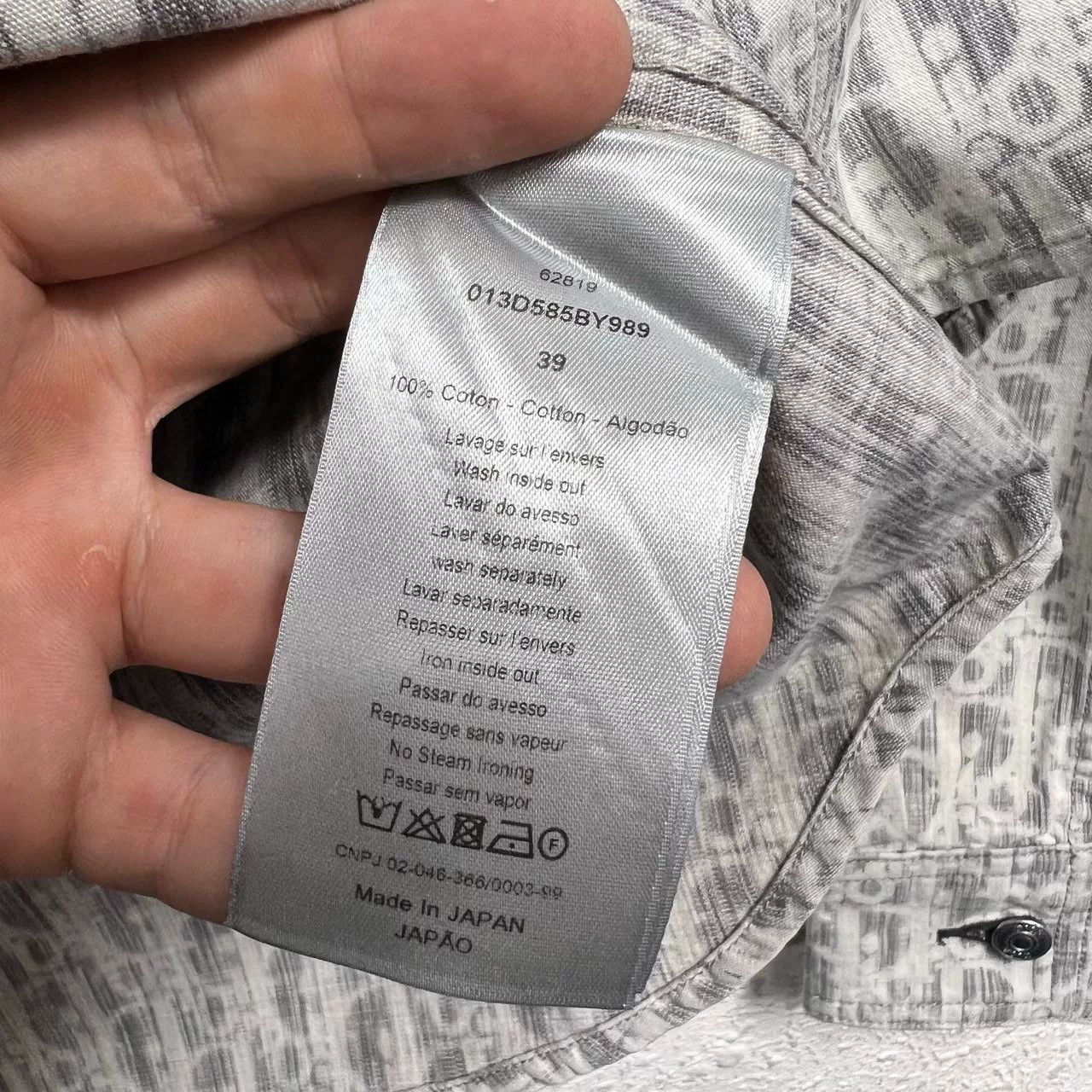 Dior dior gray and white denim shirt jacket Size US L / EU 52-54 / 3 - 5 Thumbnail