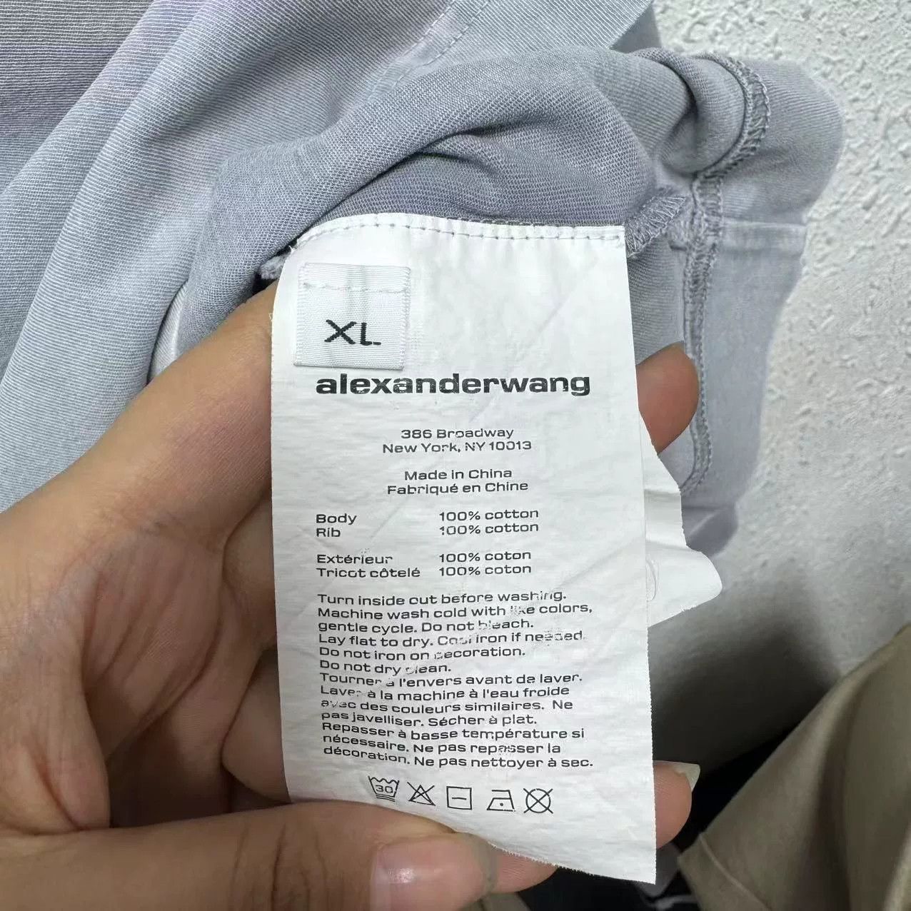 Alexander Wang alexander wang logo long sleeve in blue gray Size US XL / EU 56 / 4 - 5 Thumbnail