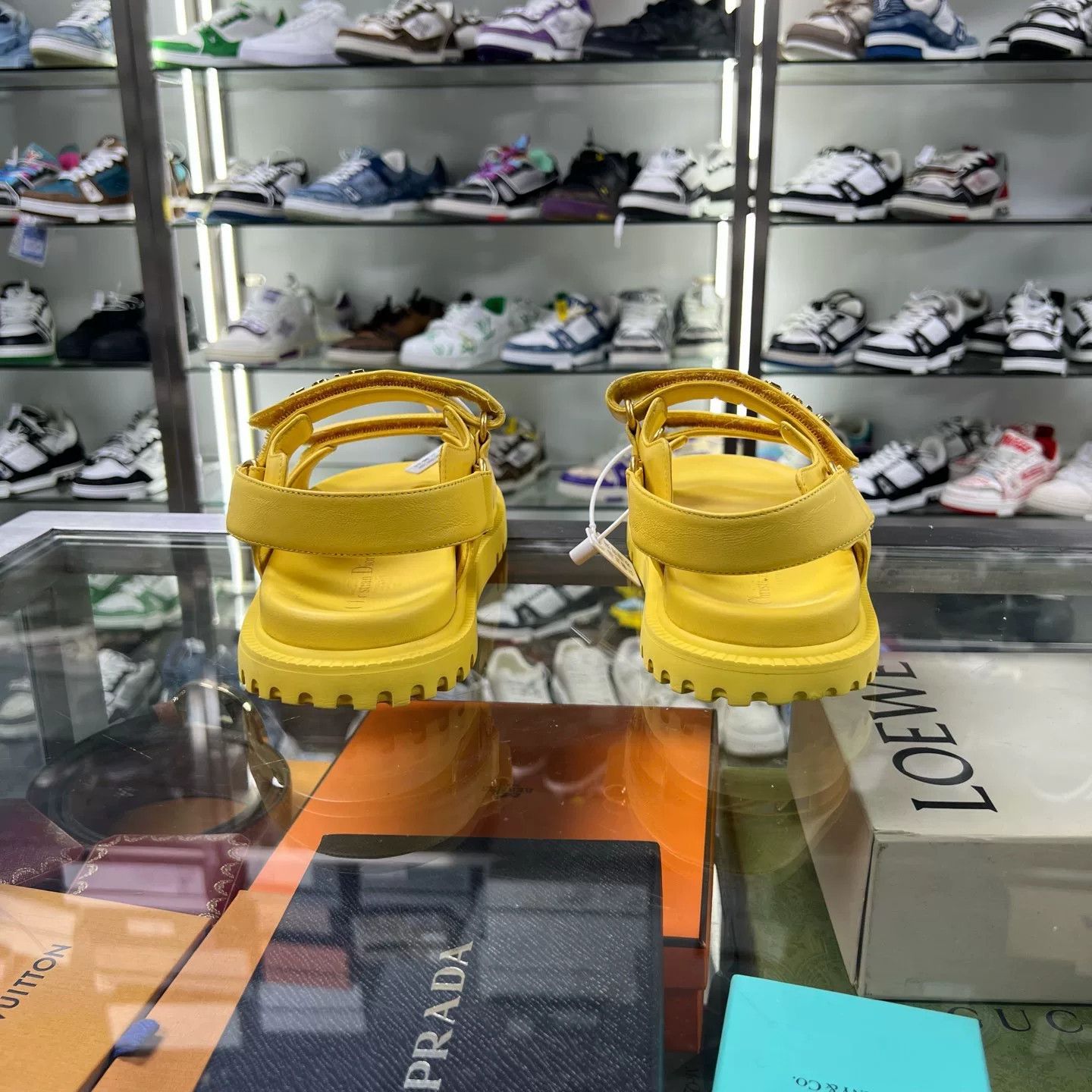 Dior dior yellow leather magic tape sandals Size US 8 / IT 38 - 5 Thumbnail