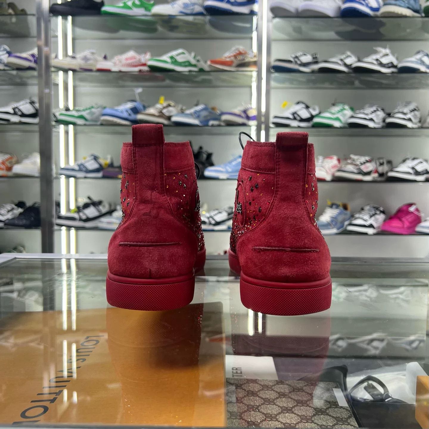 Christian Louboutin christian louboutin red high-top sneakers Size US 11 / EU 44 - 5 Thumbnail