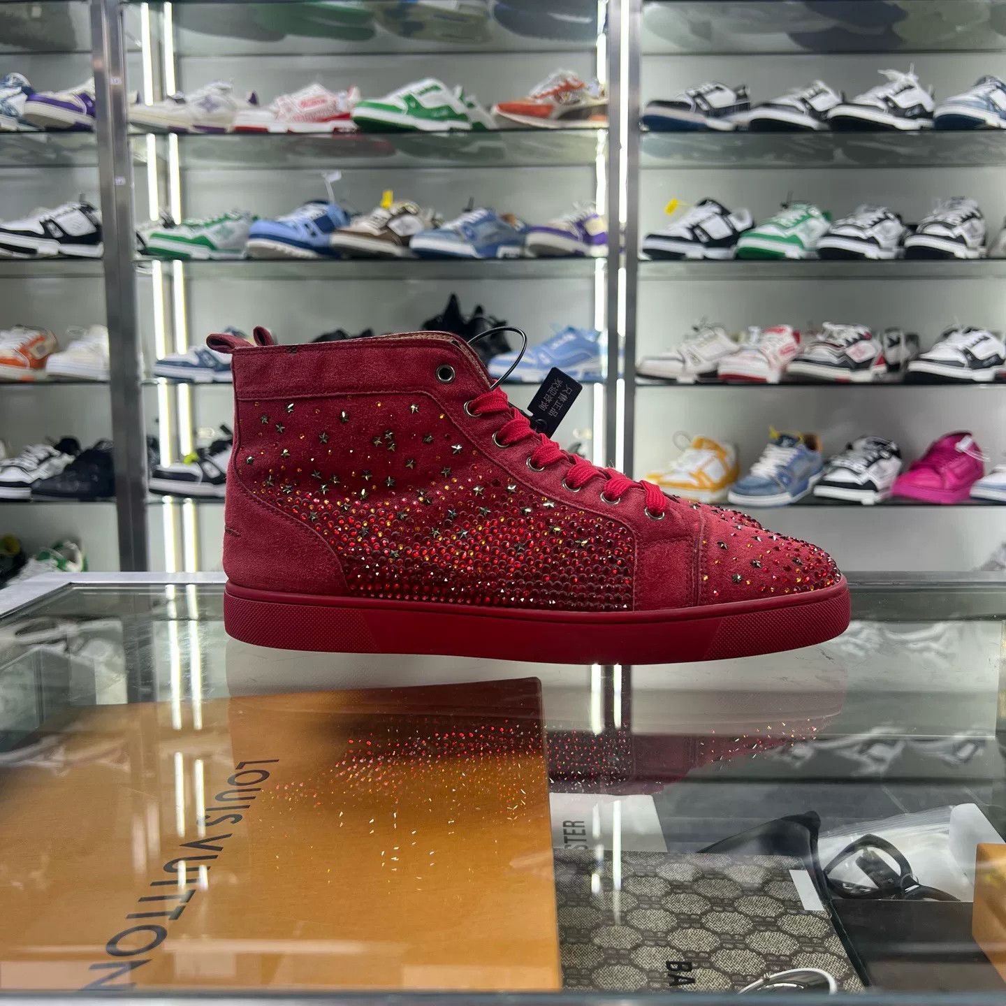 Christian Louboutin christian louboutin red high-top sneakers Size US 11 / EU 44 - 3 Thumbnail