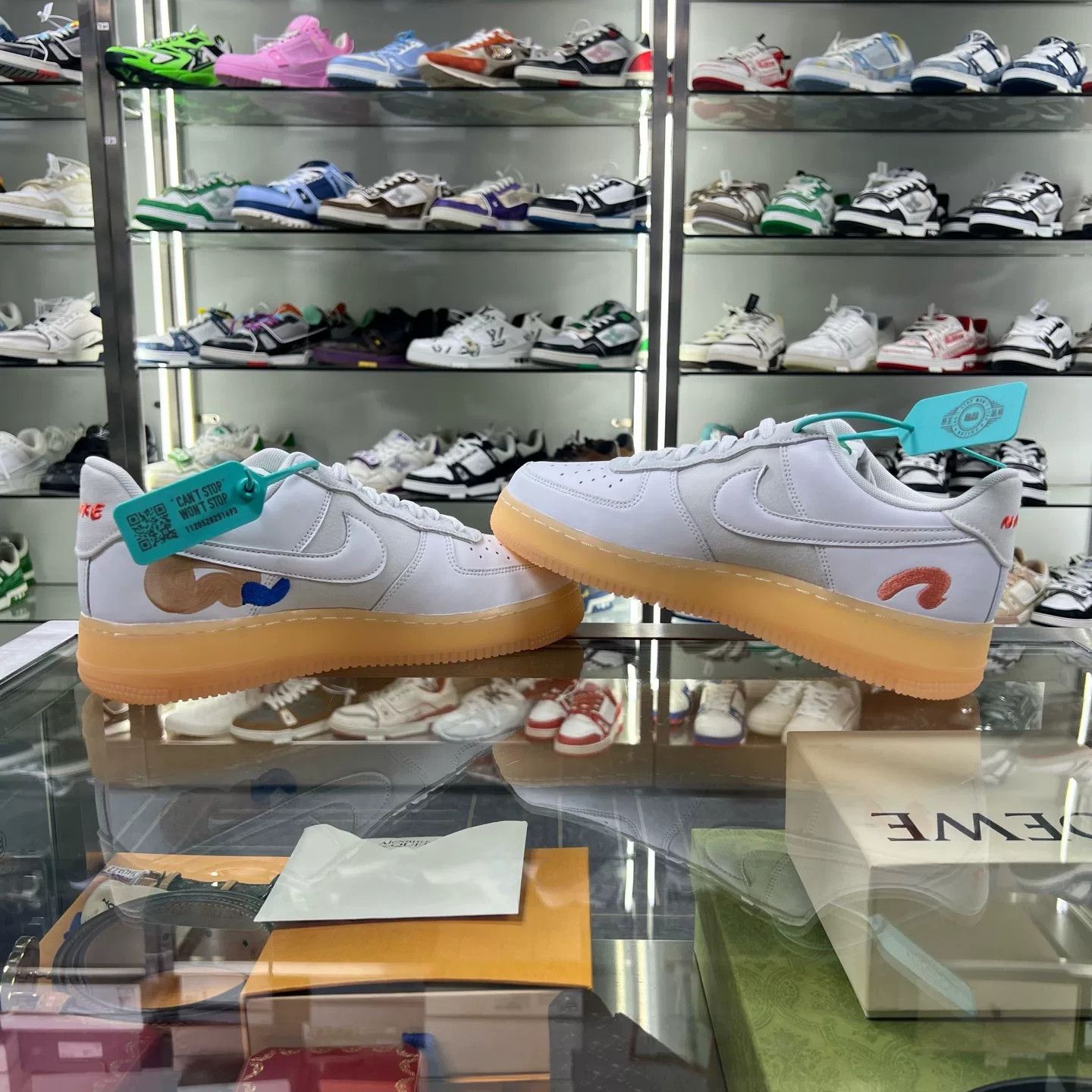Y-3 af1 x mayumi yamse graffiti sneakers Size US 10 / EU 43 - 4 Thumbnail