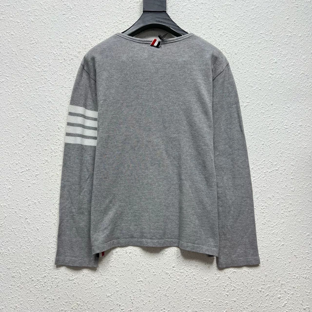Thom Browne thom browne gray long sleeve wool sweater Size US XS / EU 42 / 0 - 2 Thumbnail