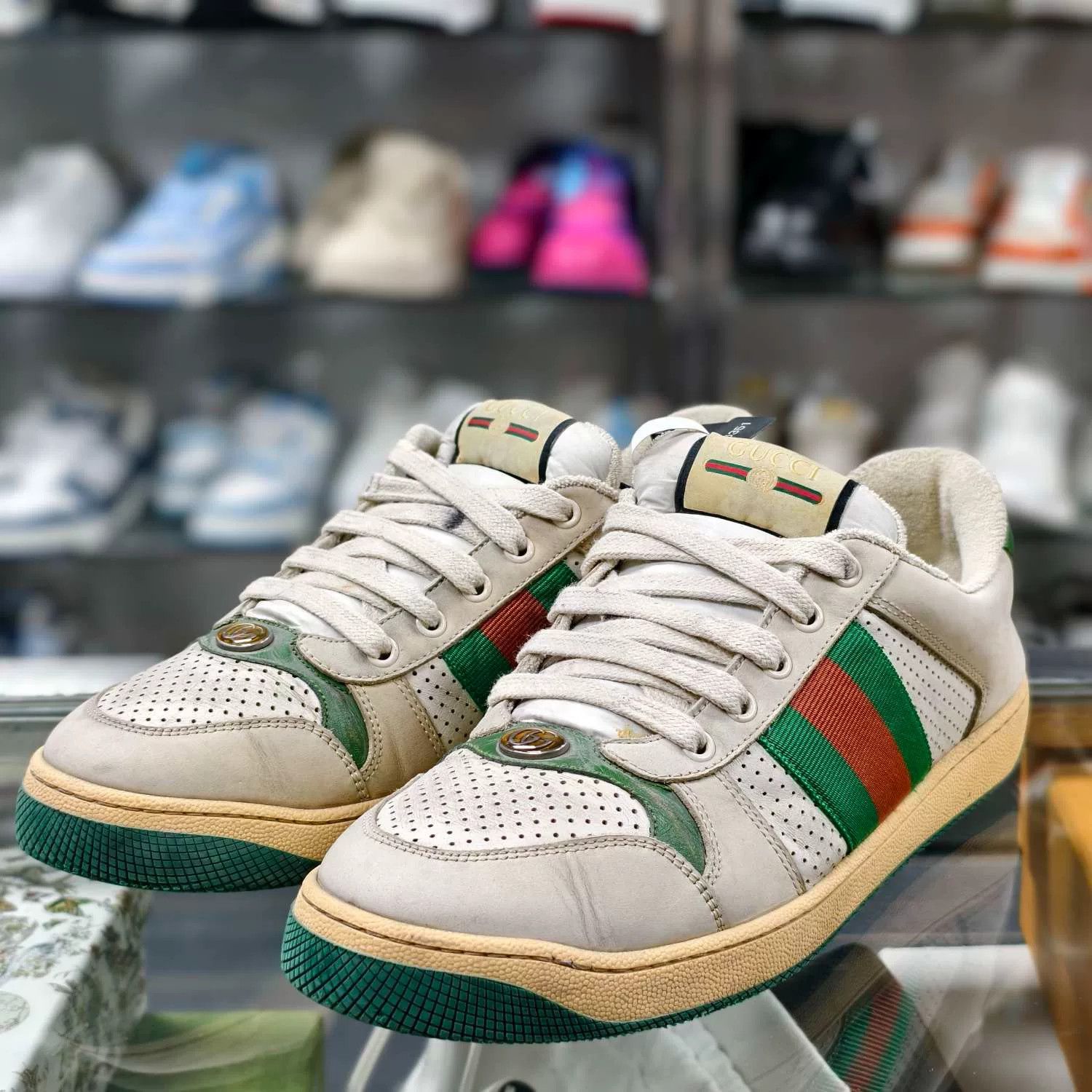 Gucci gucci distressed sneakers size 8 for men Size US 10 / EU 43 - 2 Thumbnail