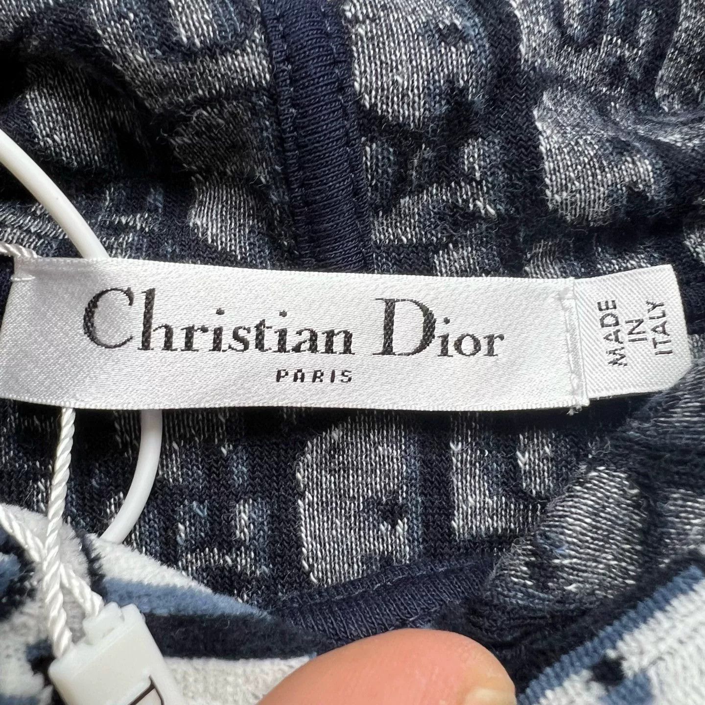 Dior dior navy logo hooded short sleeve sweatshirt Size XS / US 0-2 / IT 36-38 - 4 Thumbnail