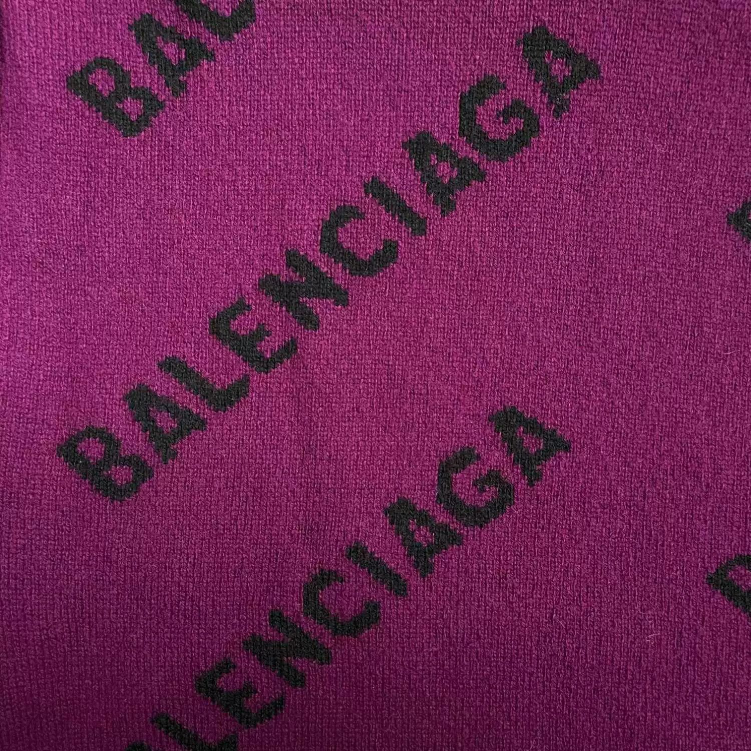 Balenciaga Balenciaga SS22 Purple Logo Print Sweater Size XS / US 0-2 / IT 36-38 - 3 Thumbnail