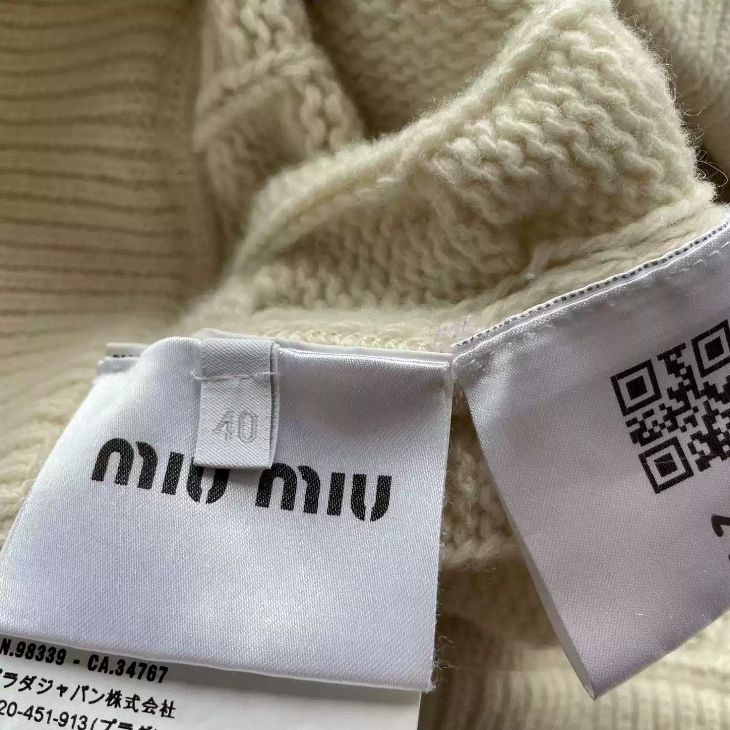 Miu Miu miu miu logo cropped knit hoodie Size M / US 6-8 / IT 42-44 - 6 Thumbnail