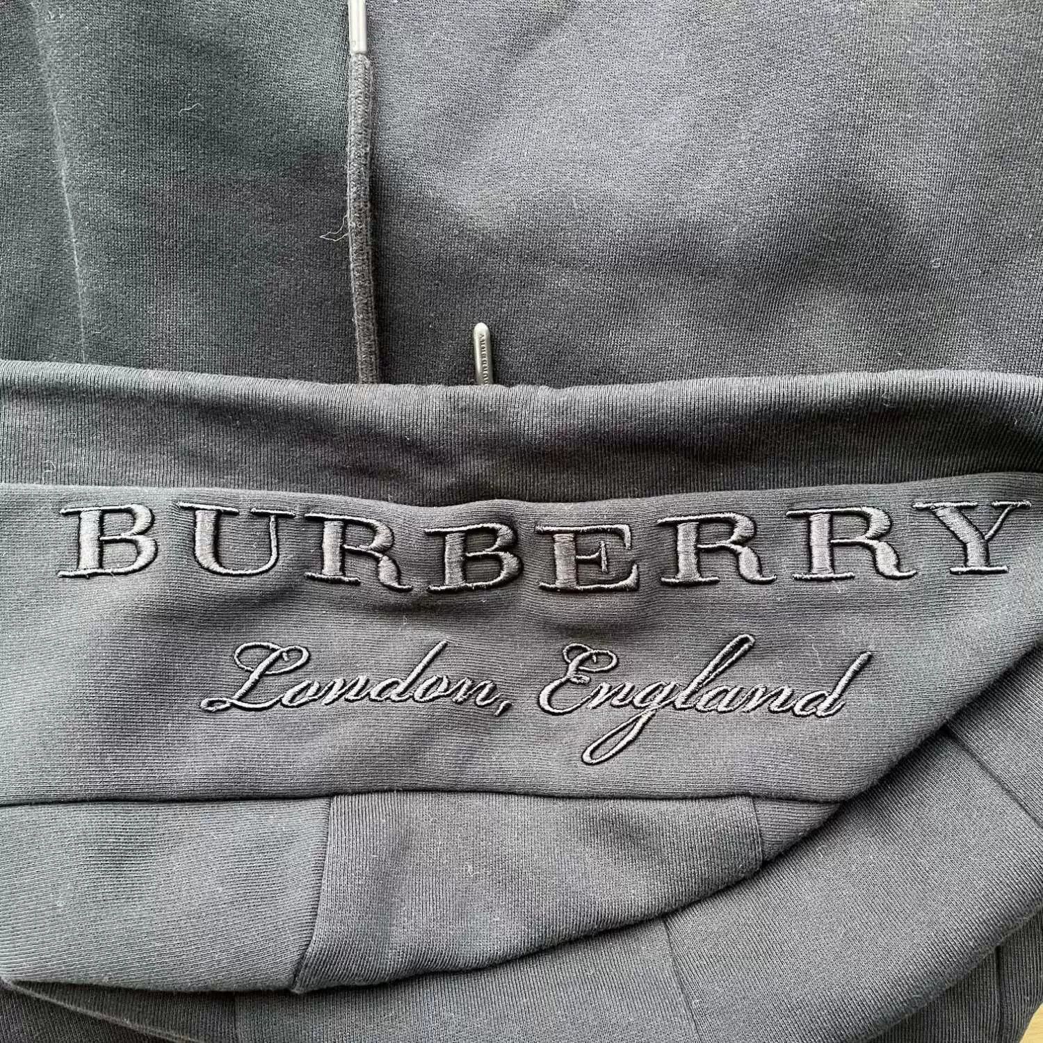 Burberry black burberry logo embroidered hoodie for men Size US S / EU 44-46 / 1 - 3 Thumbnail
