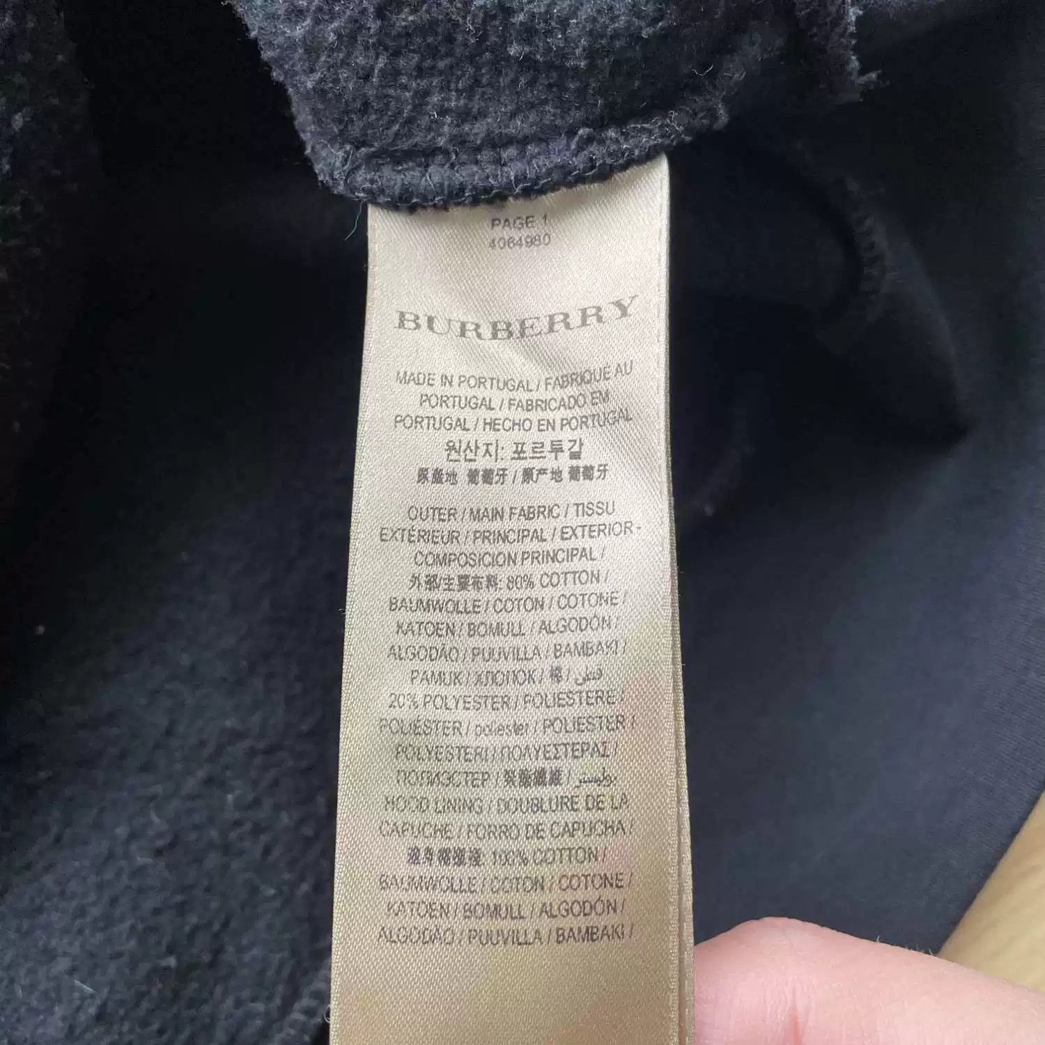Burberry black burberry logo embroidered hoodie for men Size US S / EU 44-46 / 1 - 5 Thumbnail