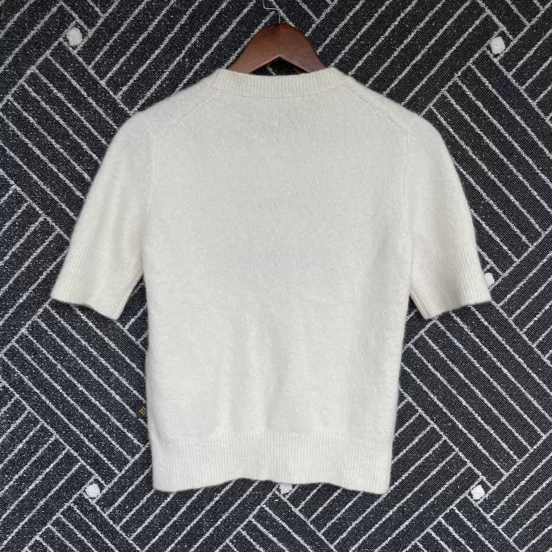 Louis Vuitton louis vuitton white cashmere knitted top Size M / US 6-8 / IT 42-44 - 2 Thumbnail
