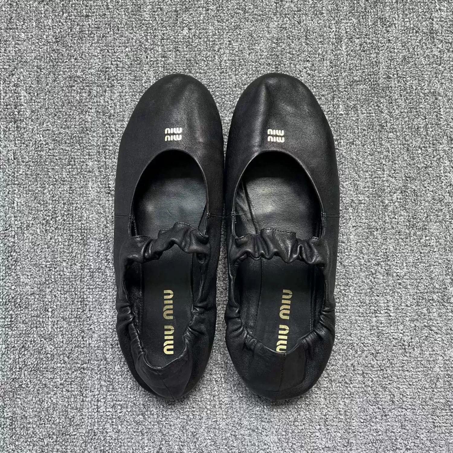 Miu Miu Miu Miu Ruches Nappa Leather Ballet Flats Size US 9 / IT 39 - 3 Thumbnail