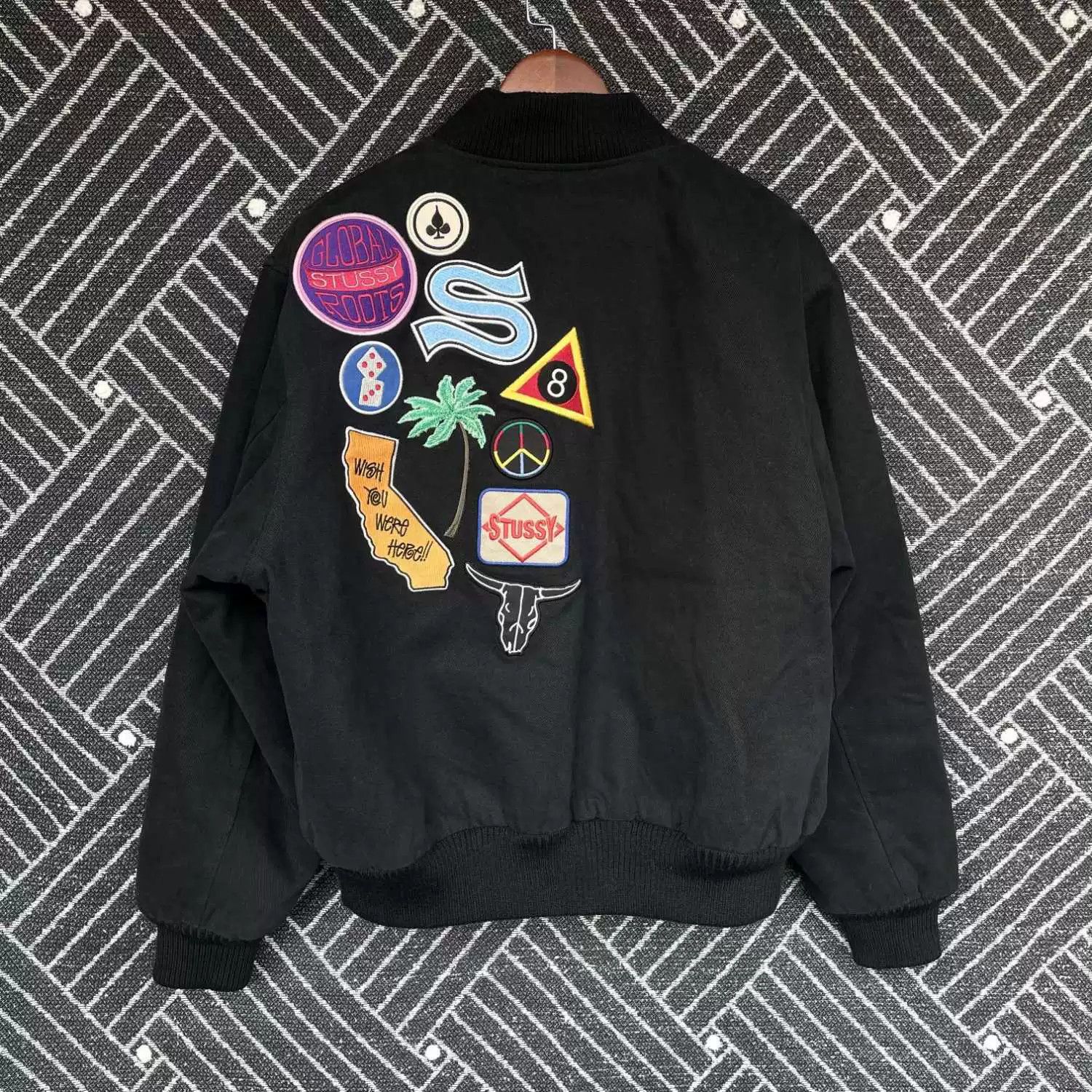Stussy stussy ss22 vintage baseball jacket for men Size US M / EU 48-50 / 2 - 2 Thumbnail