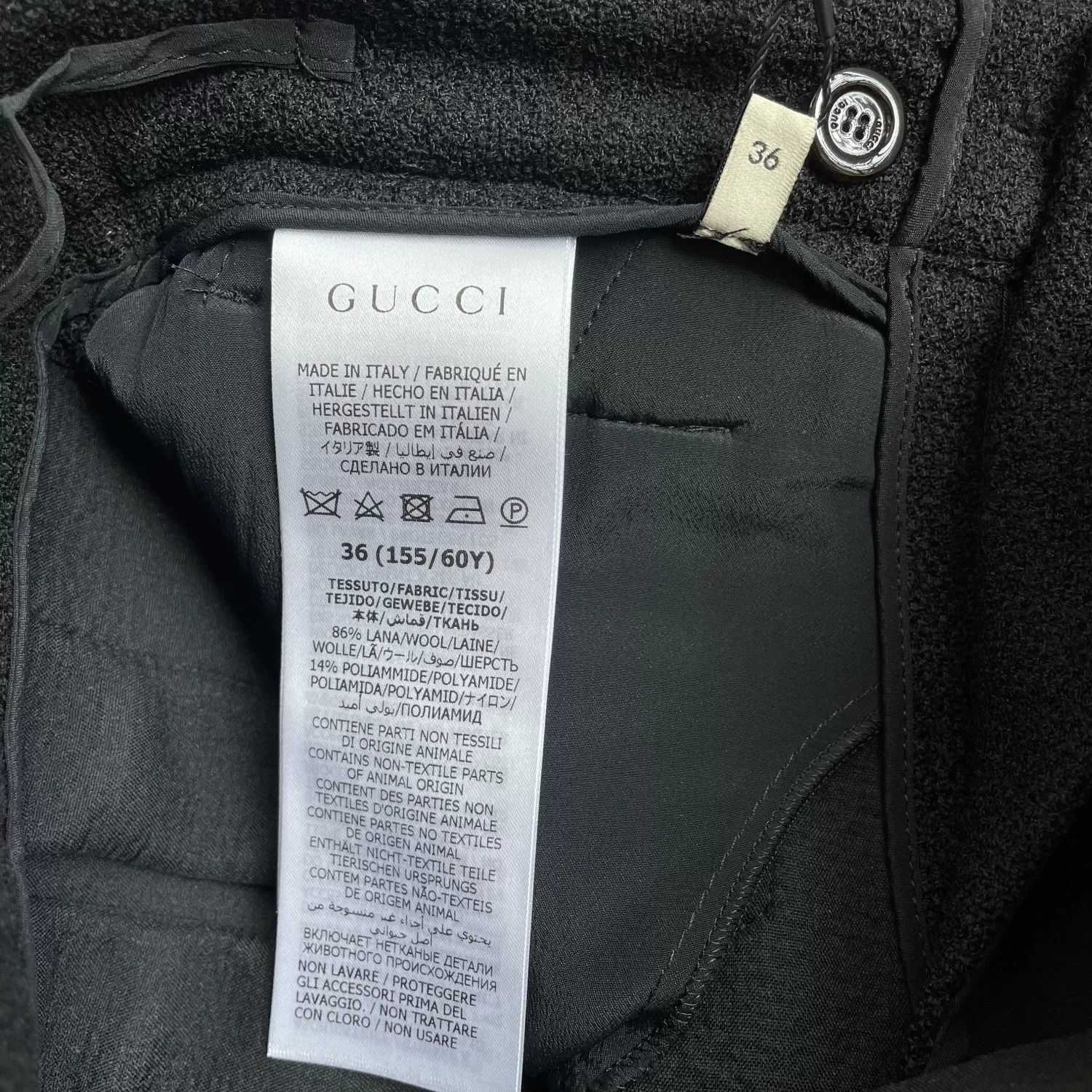Gucci gucci black pleated casual trousers for women Size 36" / US 14 / IT 50 - 7 Thumbnail