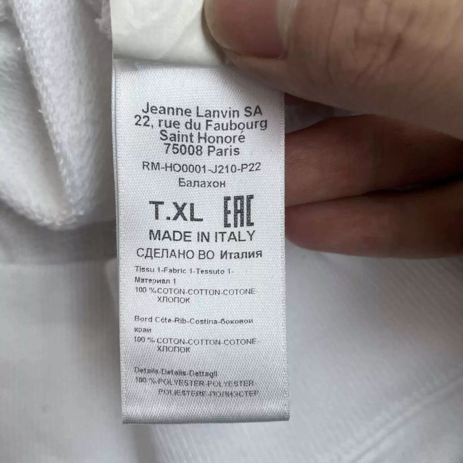 Lanvin white embroidered logo hoodie from lanvin Size US XL / EU 56 / 4 - 6 Thumbnail