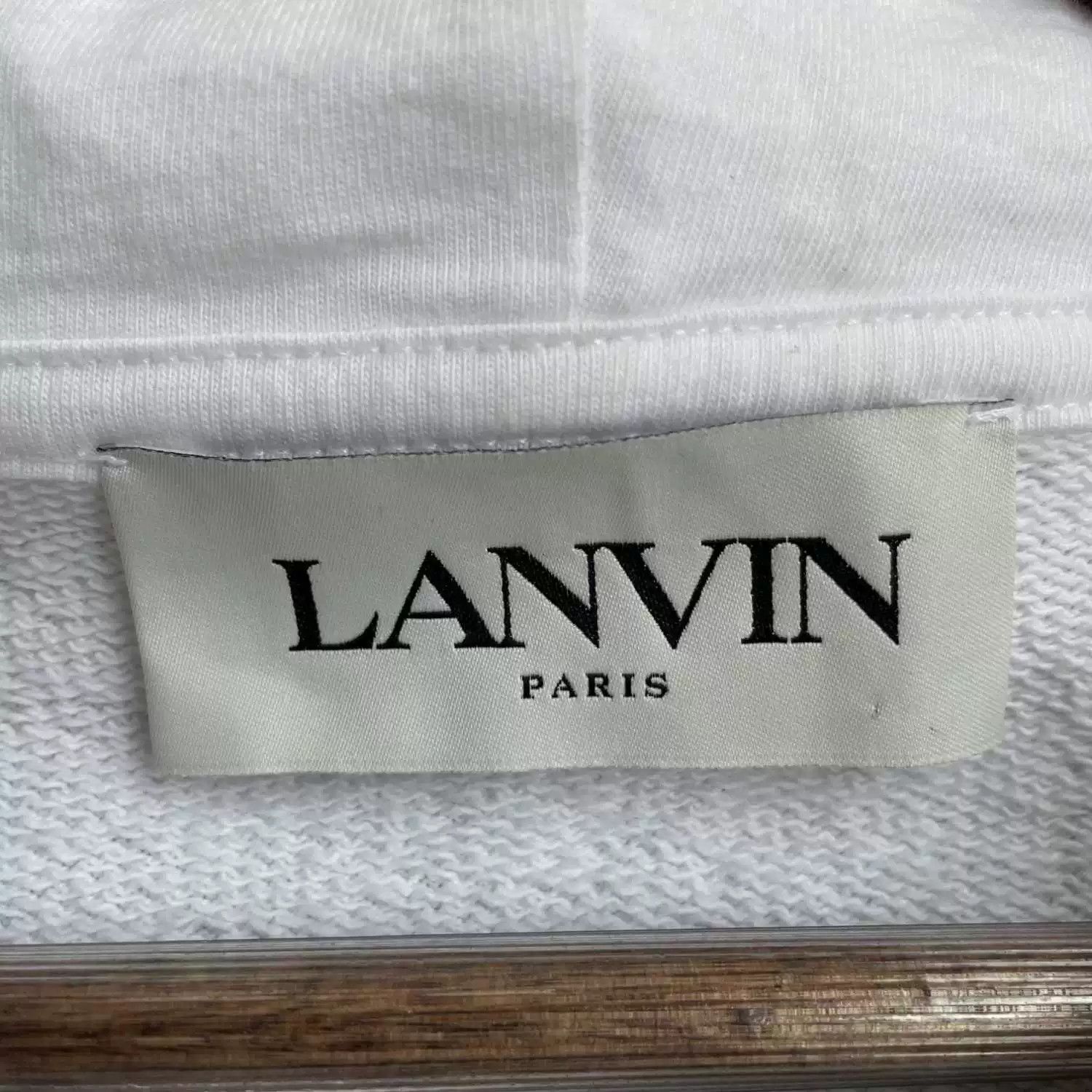 Lanvin white embroidered logo hoodie from lanvin Size US XL / EU 56 / 4 - 4 Thumbnail