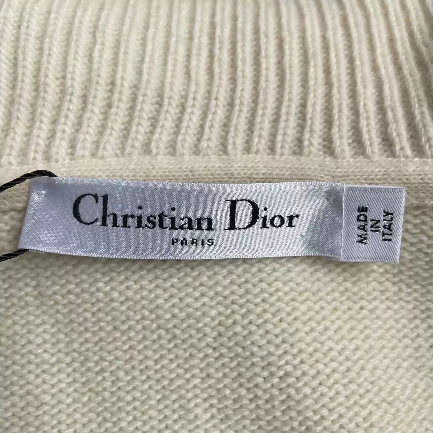 Dior beige striped knit pullover sweater Size M / US 6-8 / IT 42-44 - 4 Thumbnail