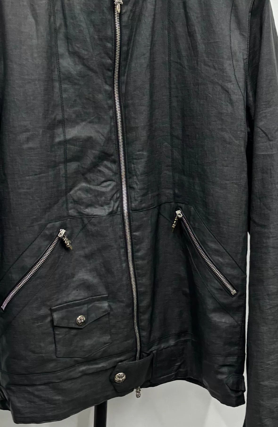 Chrome Hearts chrome hearts oil wax leather zip jacket Size US L / EU 52-54 / 3 - 3 Thumbnail