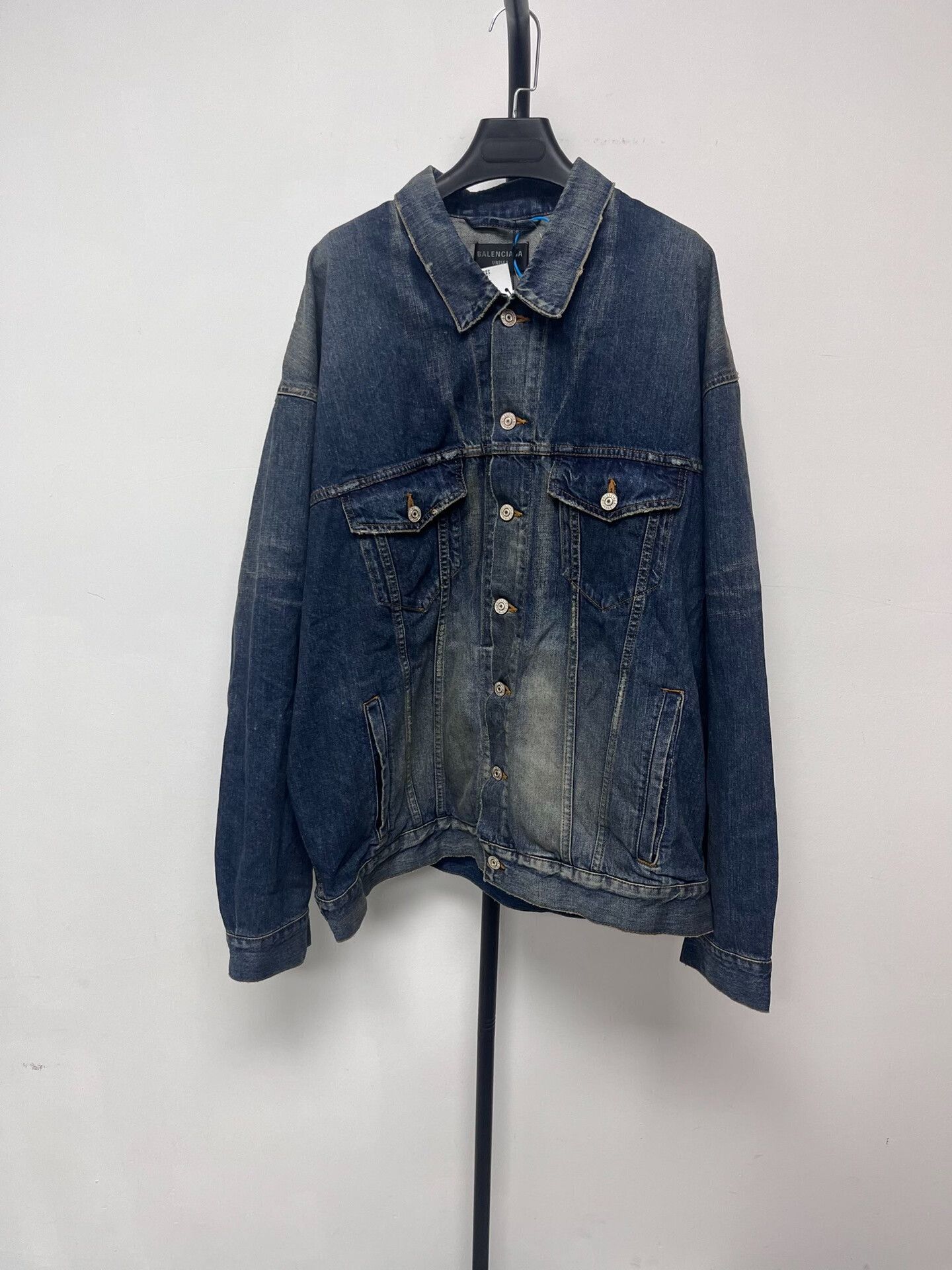 Balenciaga balenciaga blue oversized long sleeve jacket Size S / US 4 / IT 40 - 2 Thumbnail