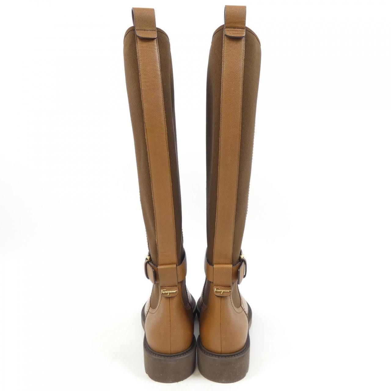 Salvatore Ferragamo Salvatore Ferragamo Salvatore Ferragamo Long Boots Leather Shoes 0229 6 DUTY FREE for USA Size ONE SIZE - 5 Thumbnail
