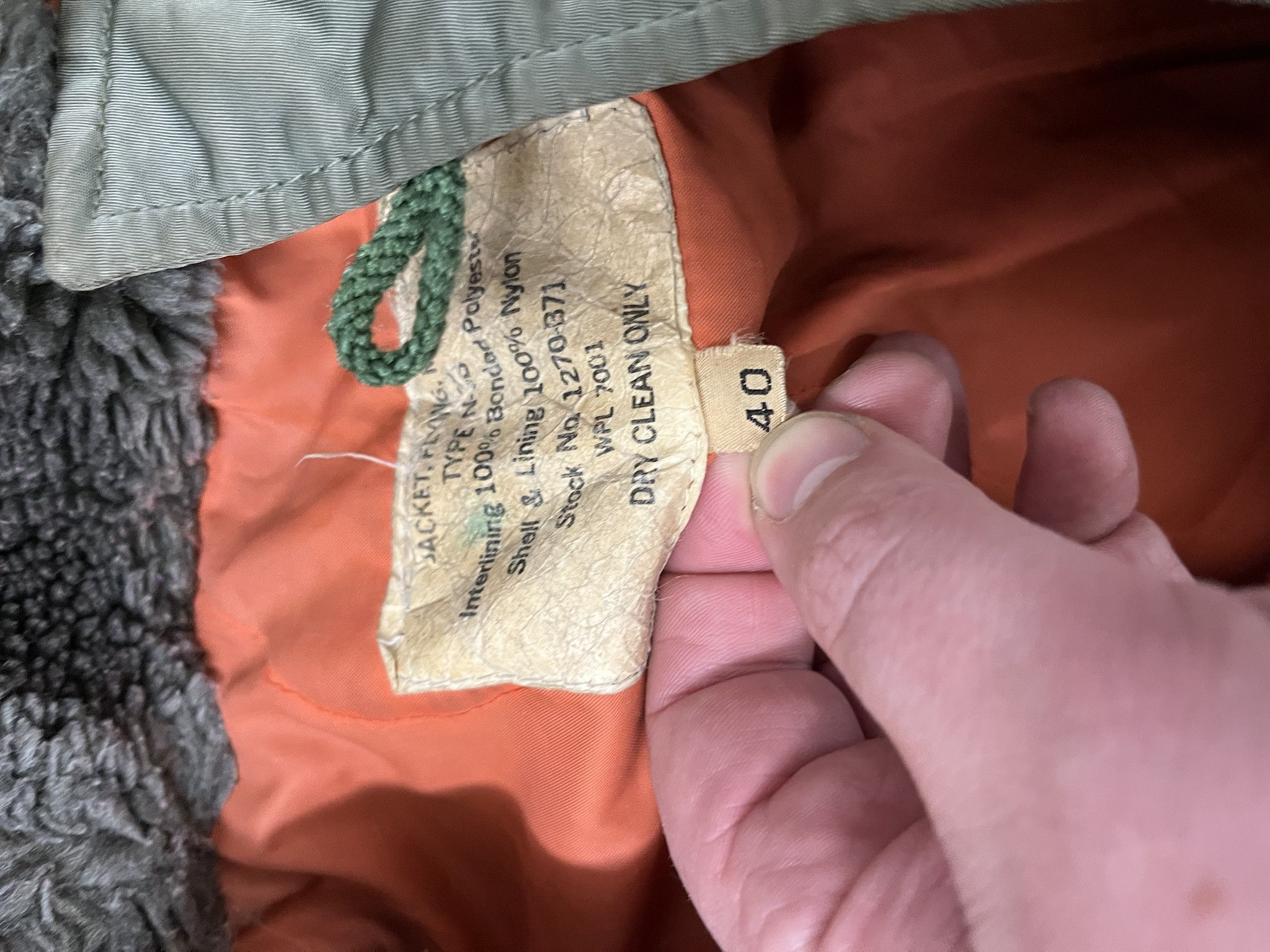 Vintage Vintage 1970s Golden Fleece Military N-3B Parka Flight Jacket Size 40 Size US L / EU 52-54 / 3 - 4 Thumbnail