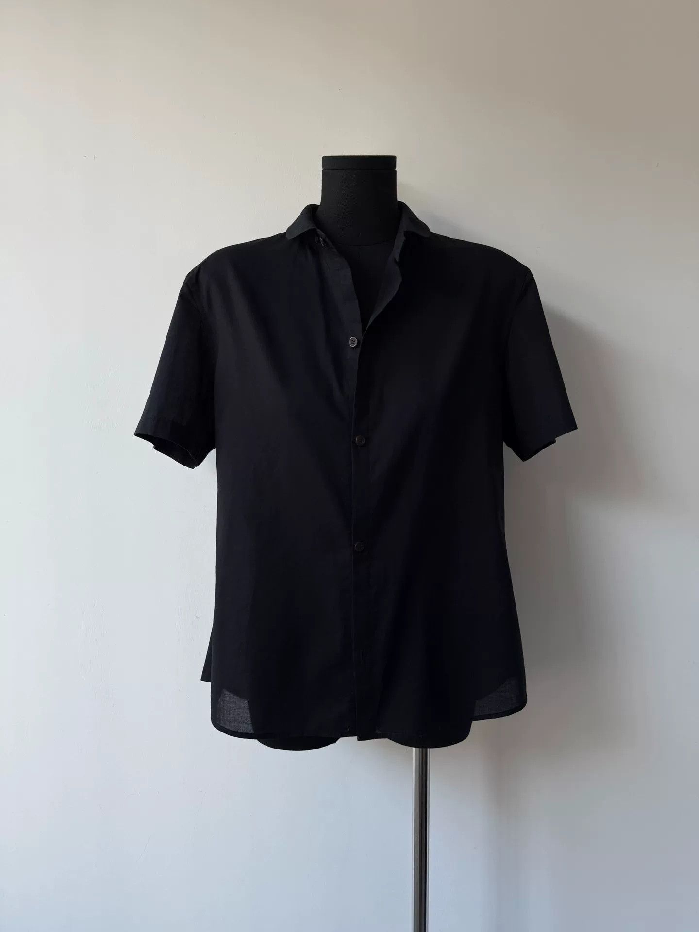 Y's yohji yamamoto y's black short sleeve shirt Size US M / EU 48-50 / 2 - 5 Thumbnail