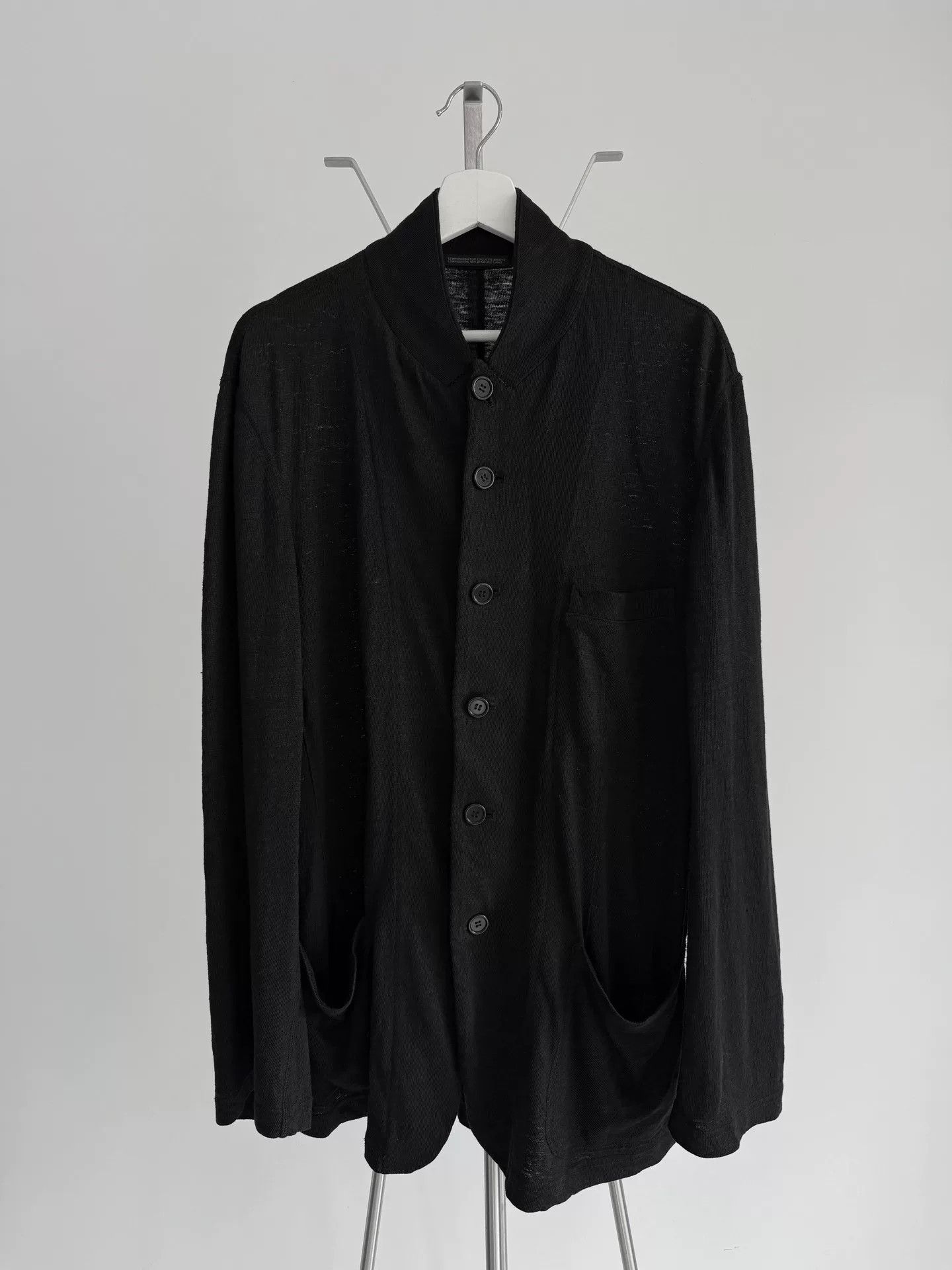 Yohji Yamamoto Yohji Yamamoto Black Linen Suit Jacket Size US XL / EU 56 / 4 - 4 Thumbnail