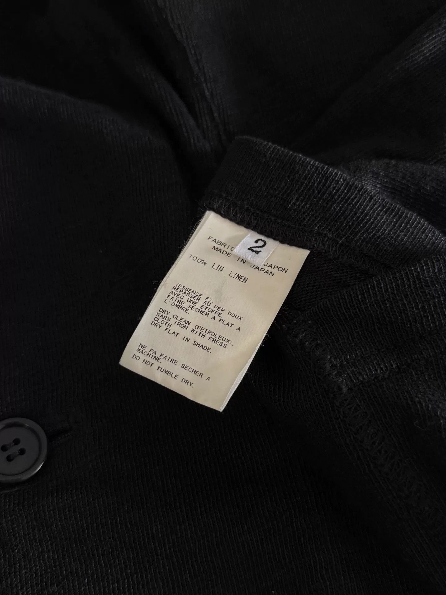 Yohji Yamamoto Yohji Yamamoto Black Linen Suit Jacket Size US XL / EU 56 / 4 - 7 Thumbnail