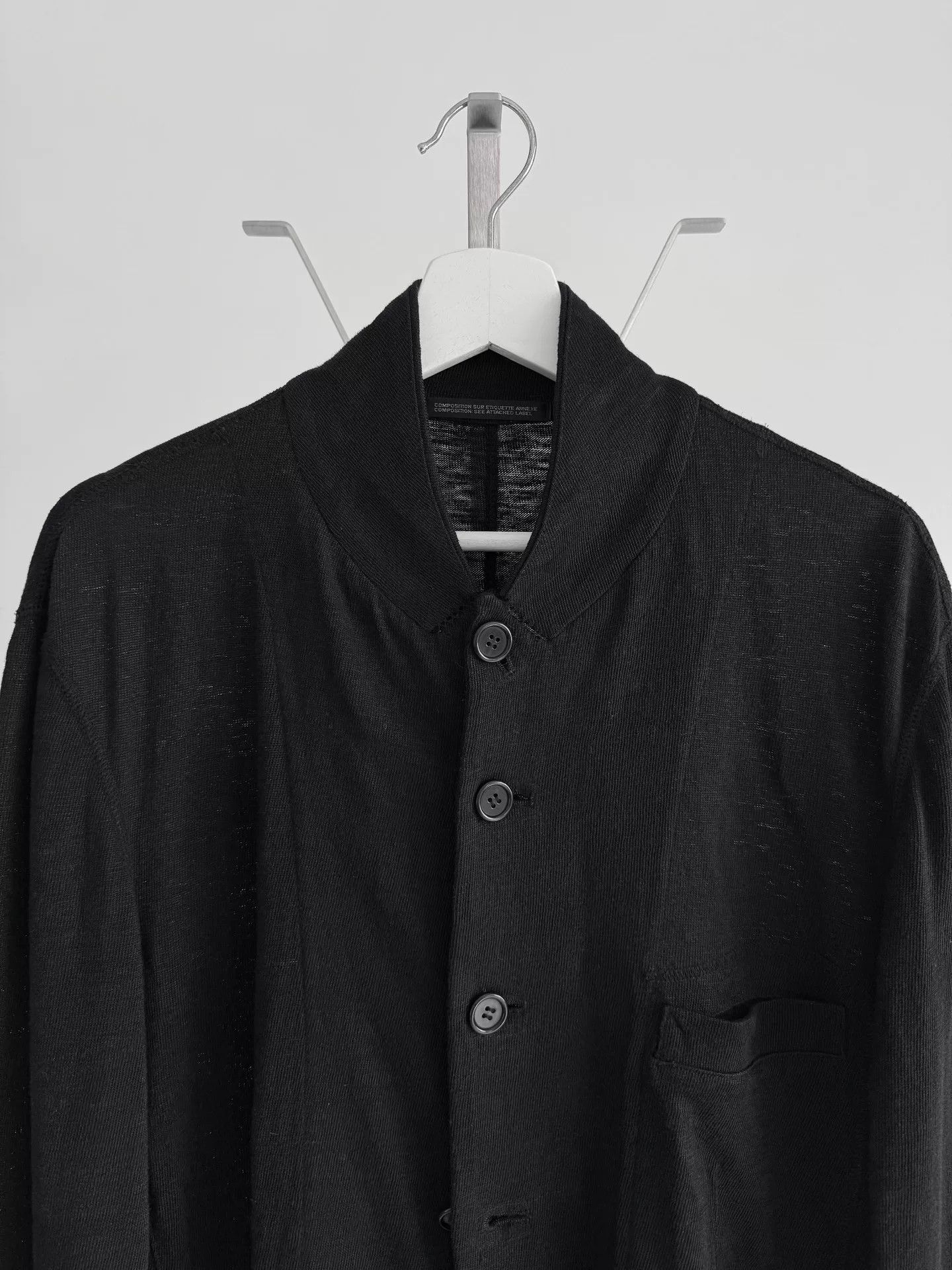 Yohji Yamamoto Yohji Yamamoto Black Linen Suit Jacket Size US XL / EU 56 / 4 - 5 Thumbnail