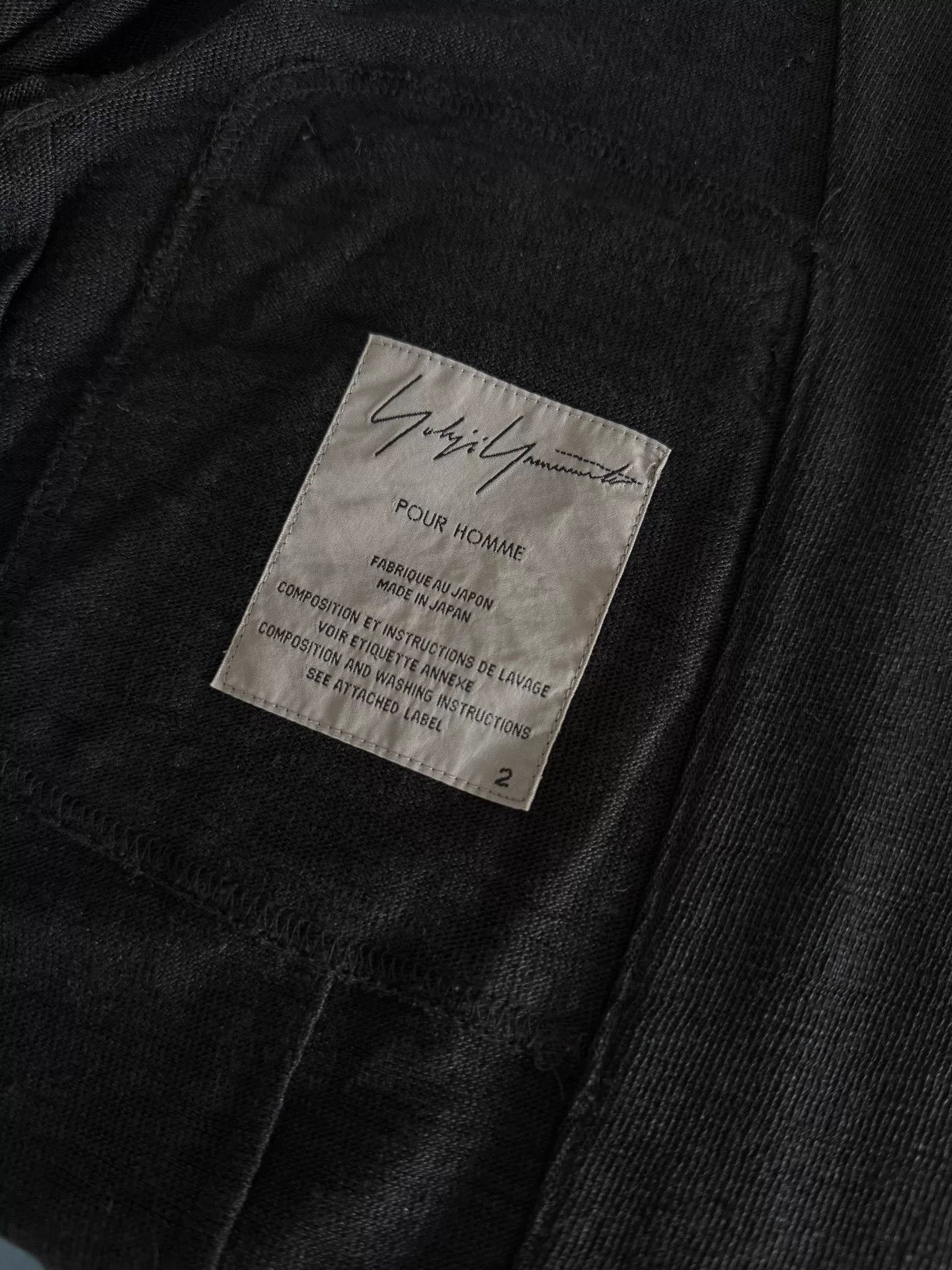 Yohji Yamamoto Yohji Yamamoto Black Linen Suit Jacket Size US XL / EU 56 / 4 - 8 Thumbnail