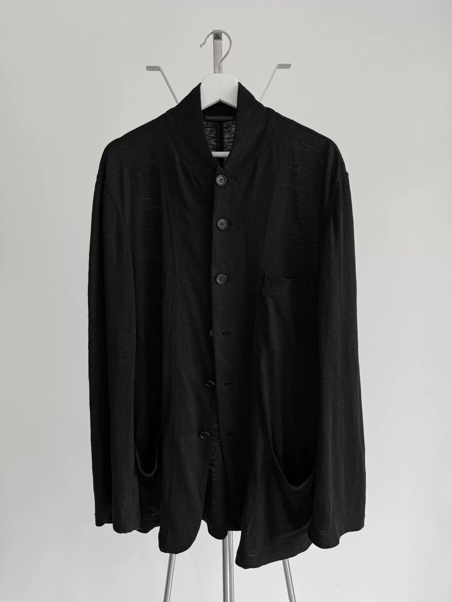 Yohji Yamamoto Yohji Yamamoto Black Linen Suit Jacket Size US XL / EU 56 / 4 - 3 Thumbnail