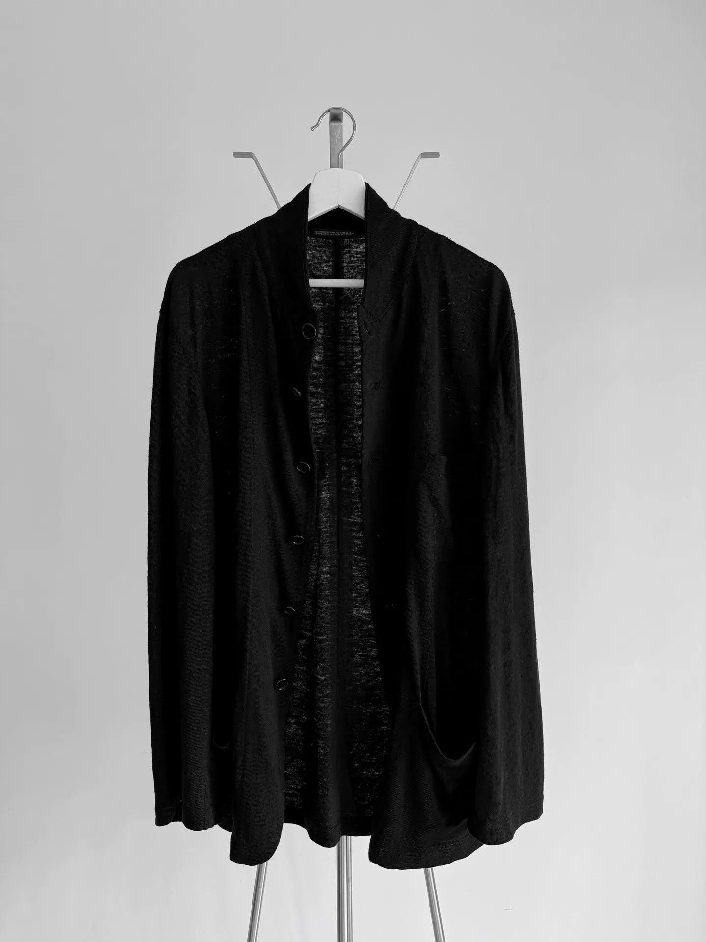 Yohji Yamamoto Yohji Yamamoto Black Linen Suit Jacket Size US XL / EU 56 / 4 - 2 Thumbnail