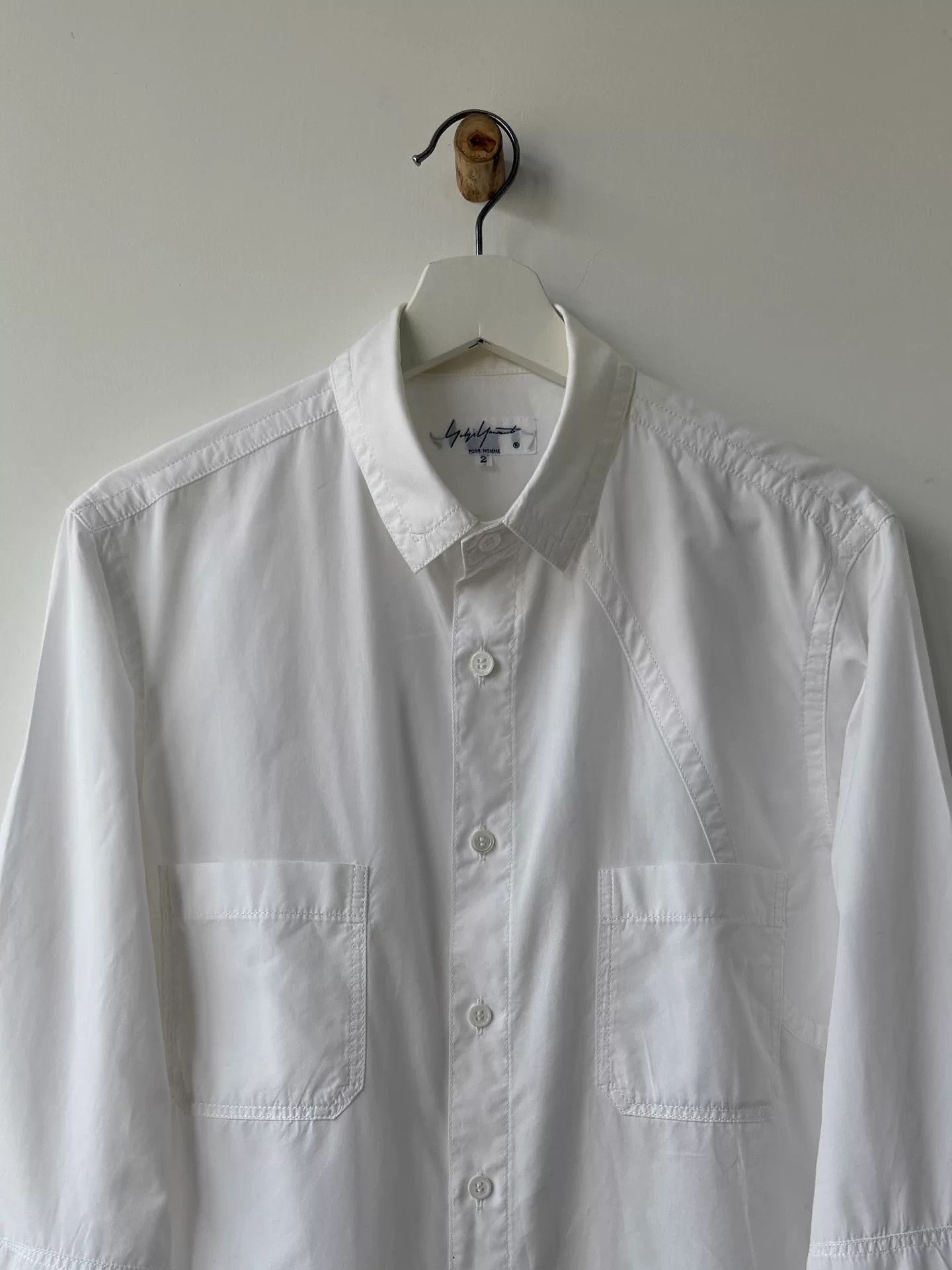 Yohji Yamamoto Yohji Yamamoto White Long Sleeve Shirt Size US L / EU 52-54 / 3 - 2 Thumbnail