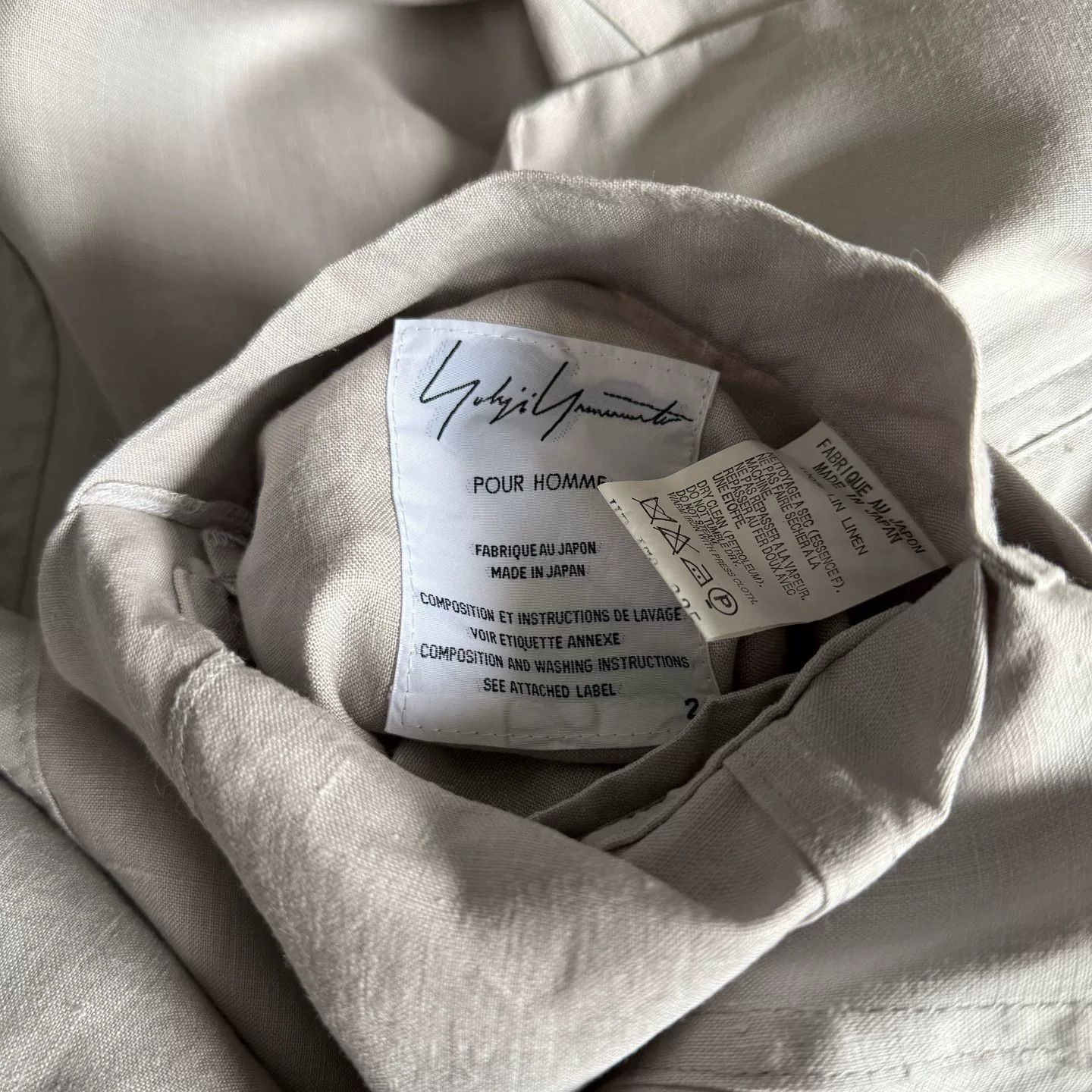 Yohji Yamamoto Yohji Yamamoto Linen Jacket for Men Size US L / EU 52-54 / 3 - 5 Thumbnail