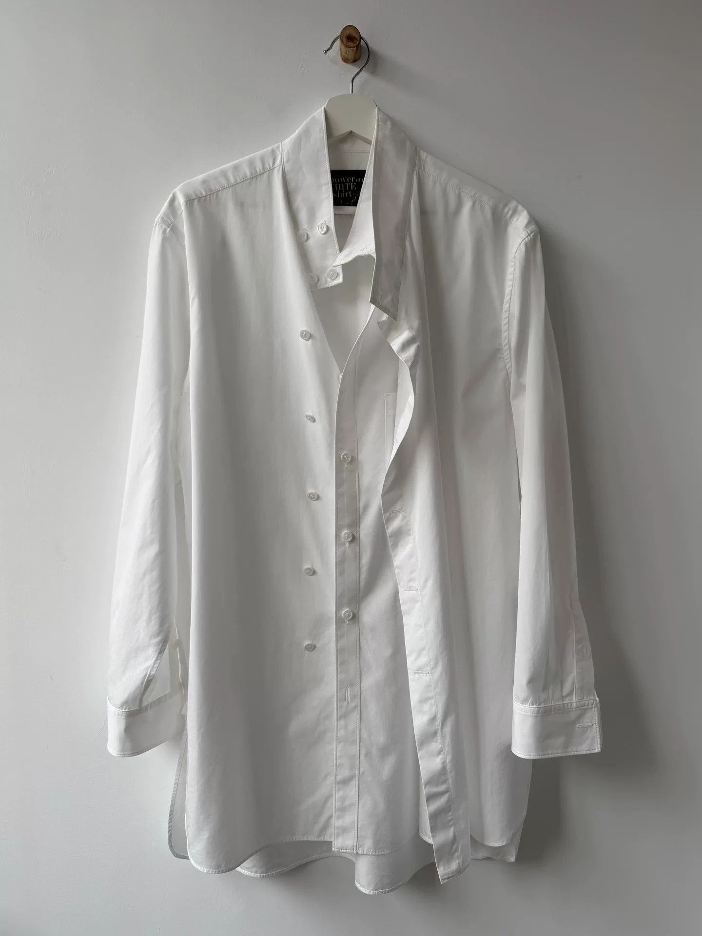 Yohji Yamamoto Yohji Yamamoto White Deconstructed Shirt Size US M / EU 48-50 / 2 - 2 Thumbnail